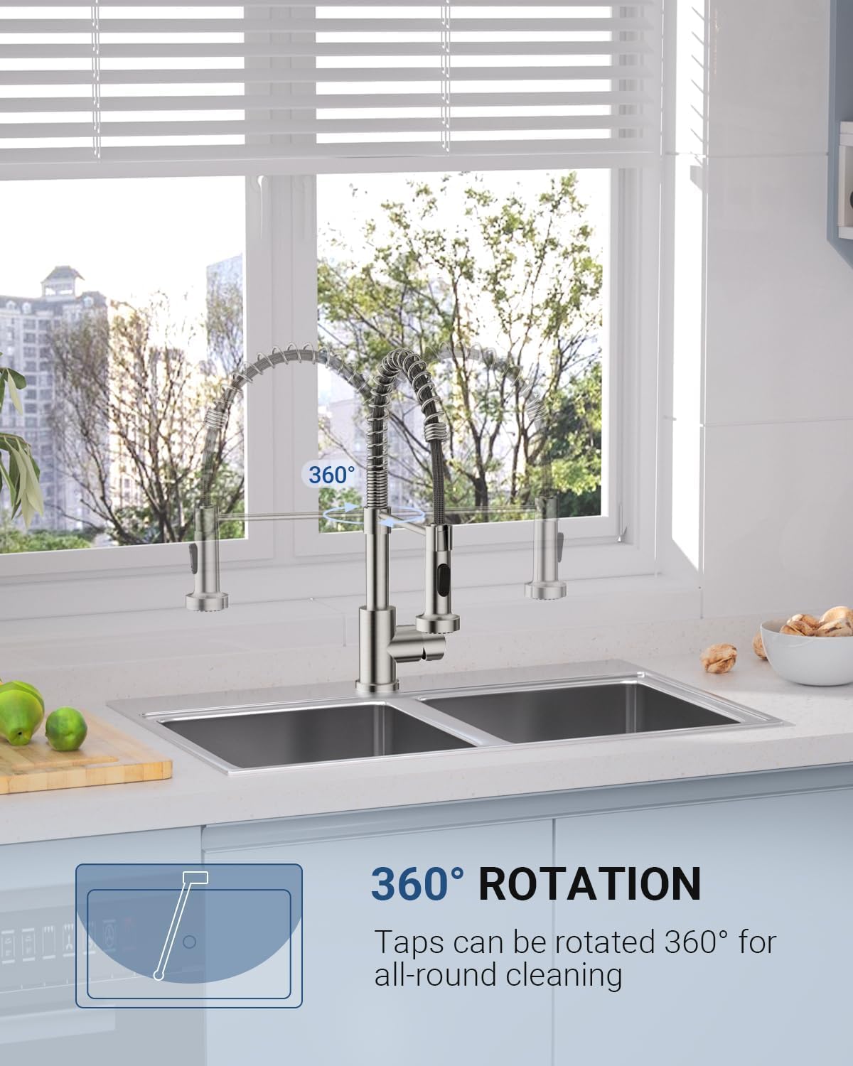 Black Touchless Kitchen Faucet with Soap Dispenser, Motion Sensor Activated Hands-Free Automatic Faucet for Sink with Pull Down Sprayer, Single Handle Smart Faucets for Kitchen Sink