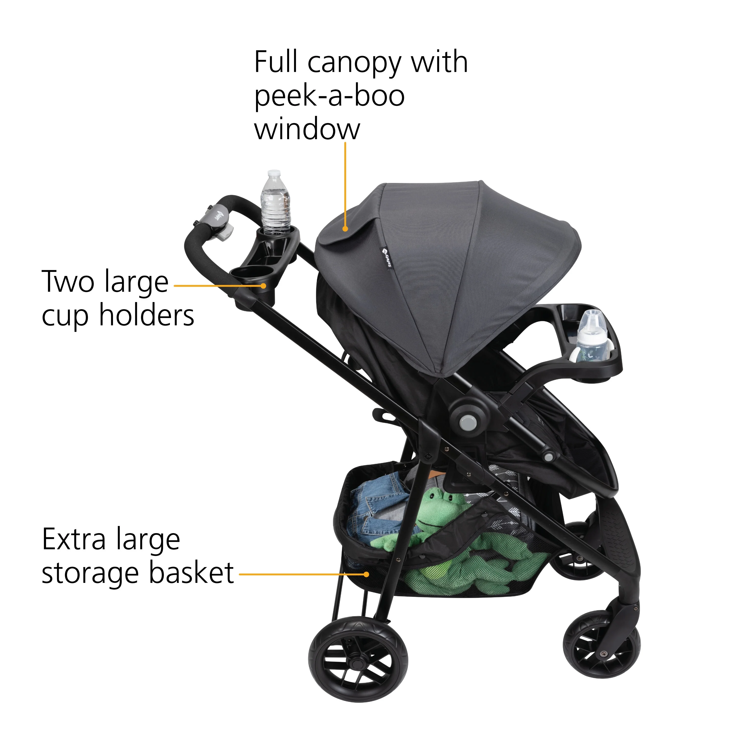 2026 Safety 1st Grow and Go Sprint Modular Travel System Stroller with Rear-Facing Infant Car Seat, Bluestone