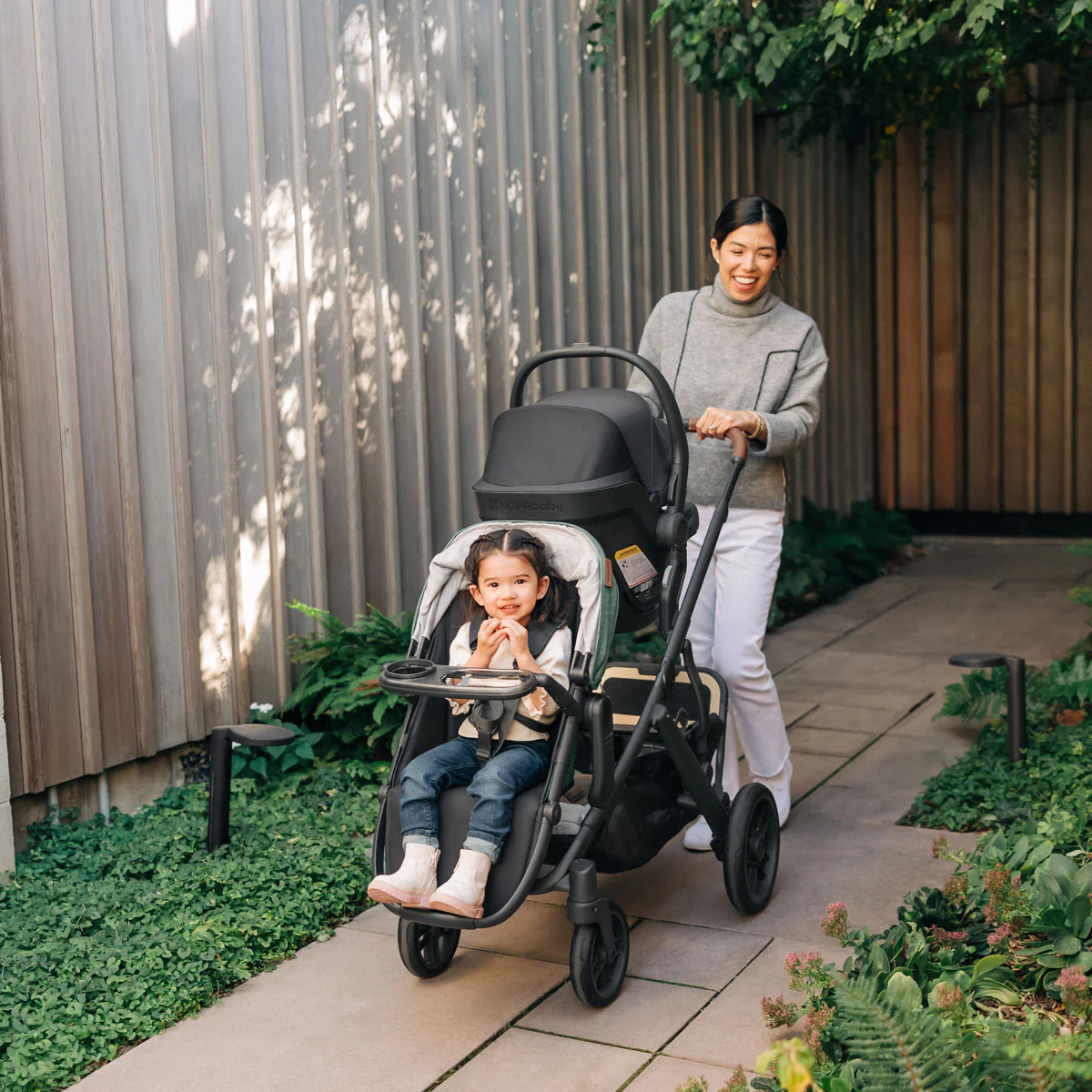 2026 UPPAbaby VISTA V2 RumbleSeat V2+ – Enhanced Double Stroller Seat with Adjustable Footrest & Canopy