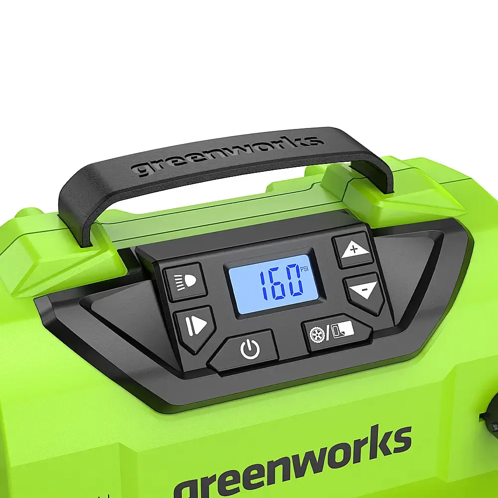 2026 24 Volt Battery Powered 160-PSI Inflator with 2.0 Ah USB-C Battery & Charger - Green