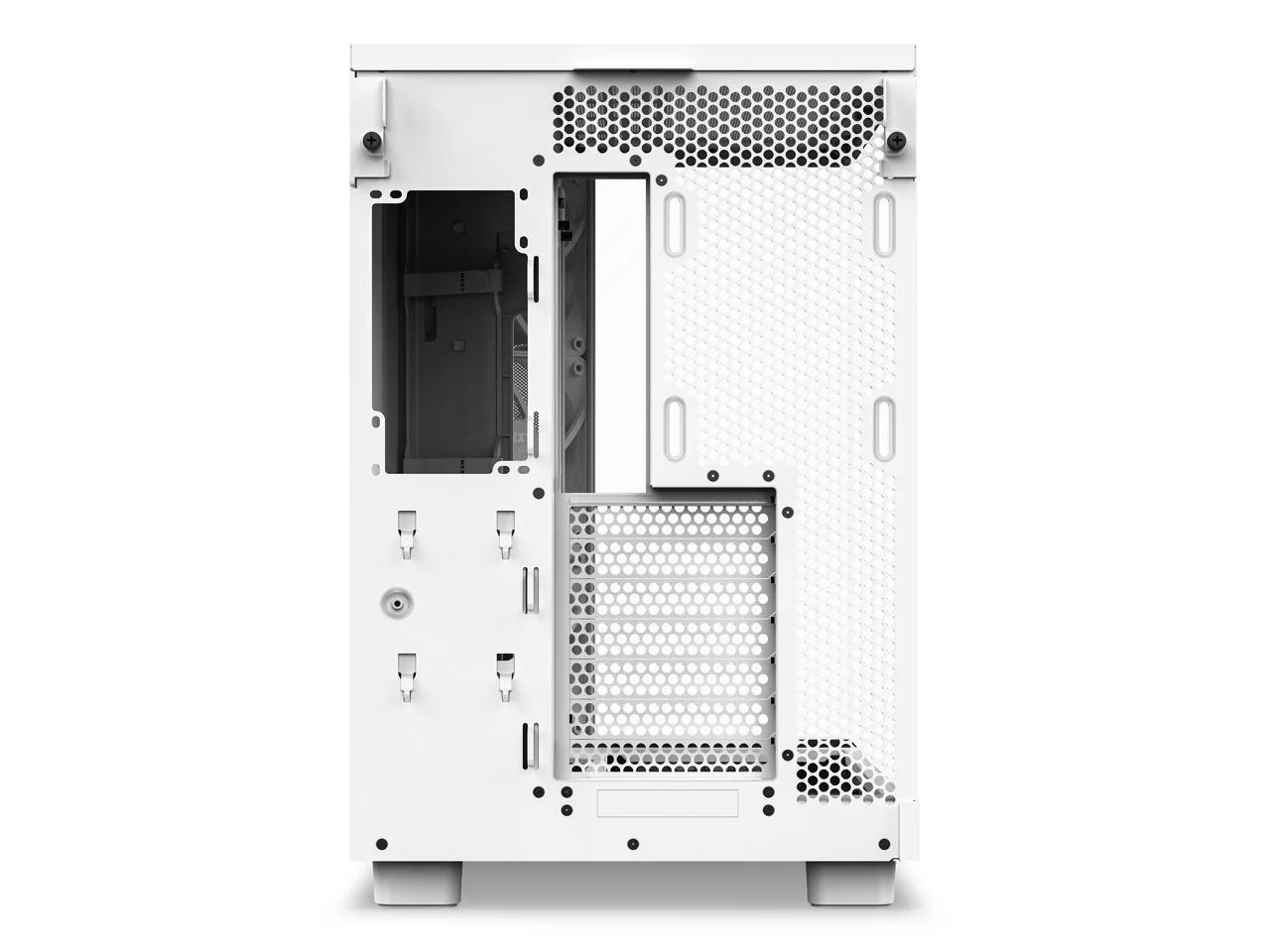 2026 NZXT H6 FLOW Compact Dual-Chamber Mid-Tower Airflow Case, White, CC-H61FW-01