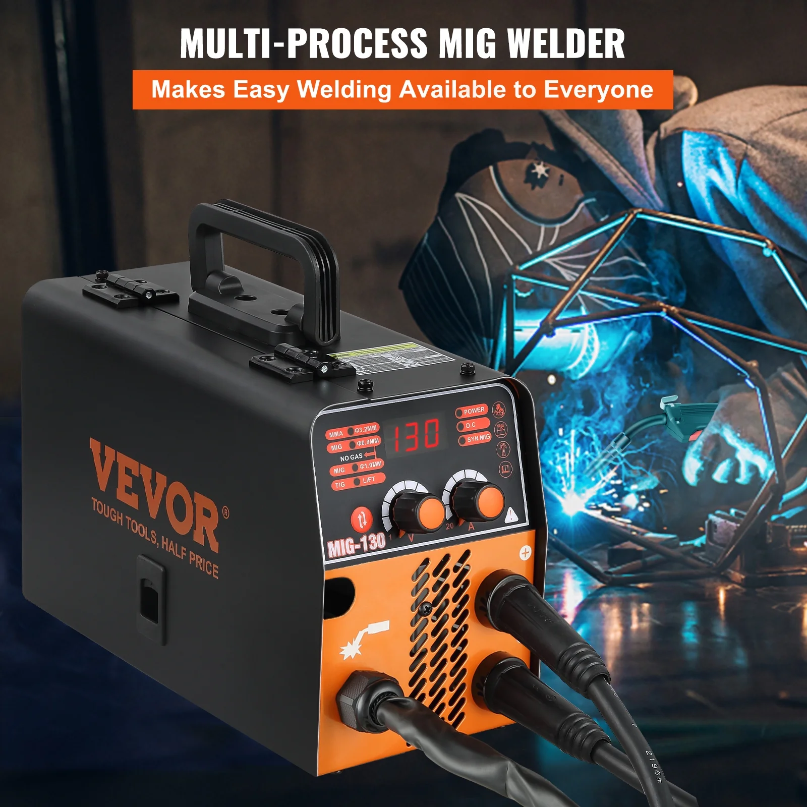 2026 BENTISM MIG Welder Welding Machine 130A Flux Core 3 in 1 MMA/MIG/LIFT TIG Welder