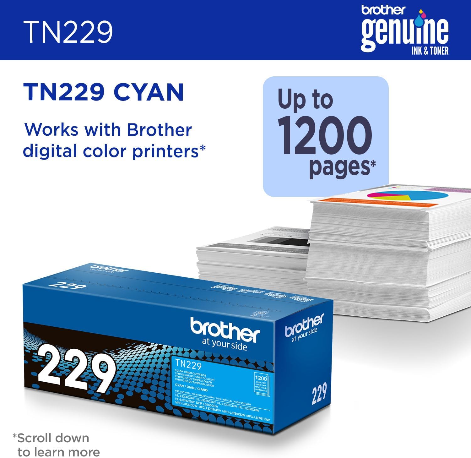 Genuine Tn2294Pk 4-Pack Toner Cartridges Set