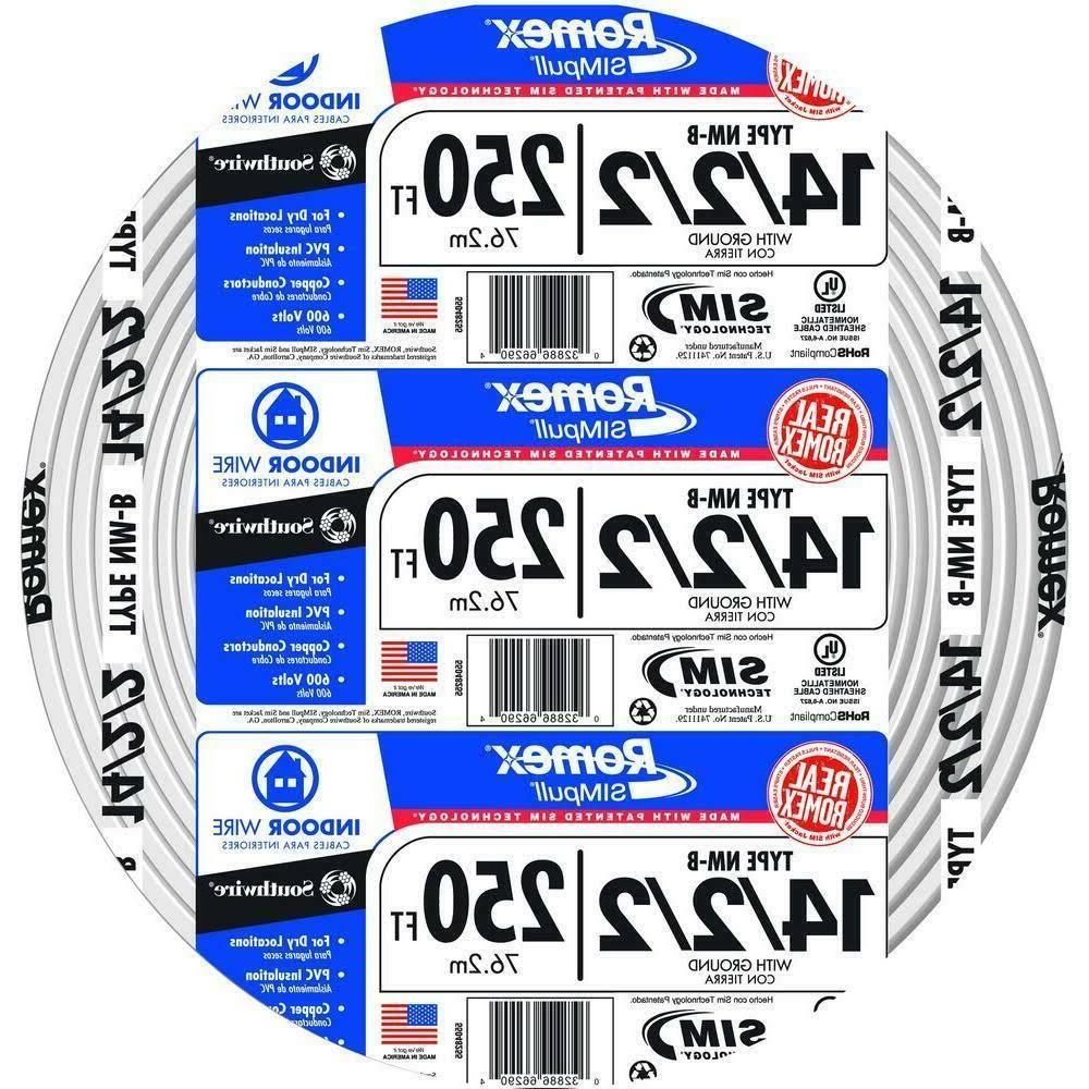 2026 250 ft. 14/2/2 Solid Romex SIMpull Cu NM-B W/G Wire