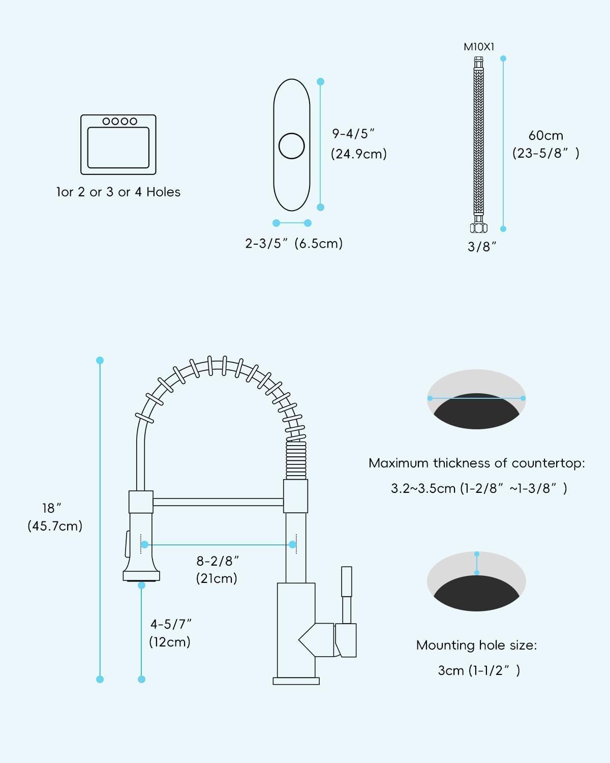 Black Touchless Kitchen Faucet with Soap Dispenser, Motion Sensor Activated Hands-Free Automatic Faucet for Sink with Pull Down Sprayer, Single Handle Smart Faucets for Kitchen Sink