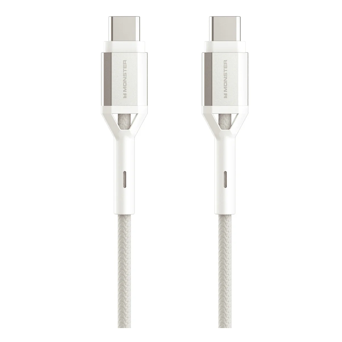 2026 Monster DNA One Waterproof Portable Bluetooth Speaker with Omnidirectional Sound & Qi Wireless Charging Base (White)