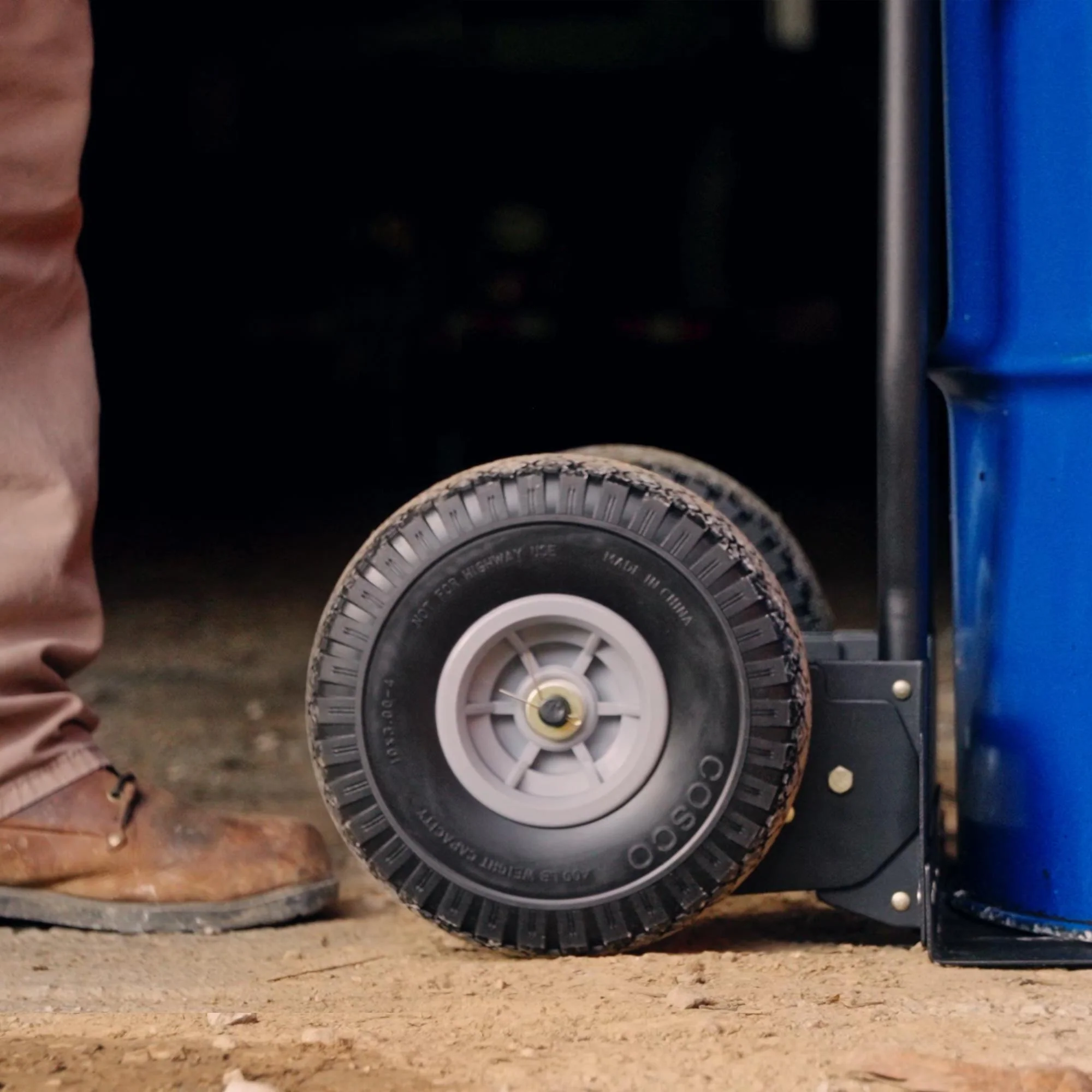 COSCO Load Assist Hand Truck with P Handle and Flat Free Wheels, 800lb capacity