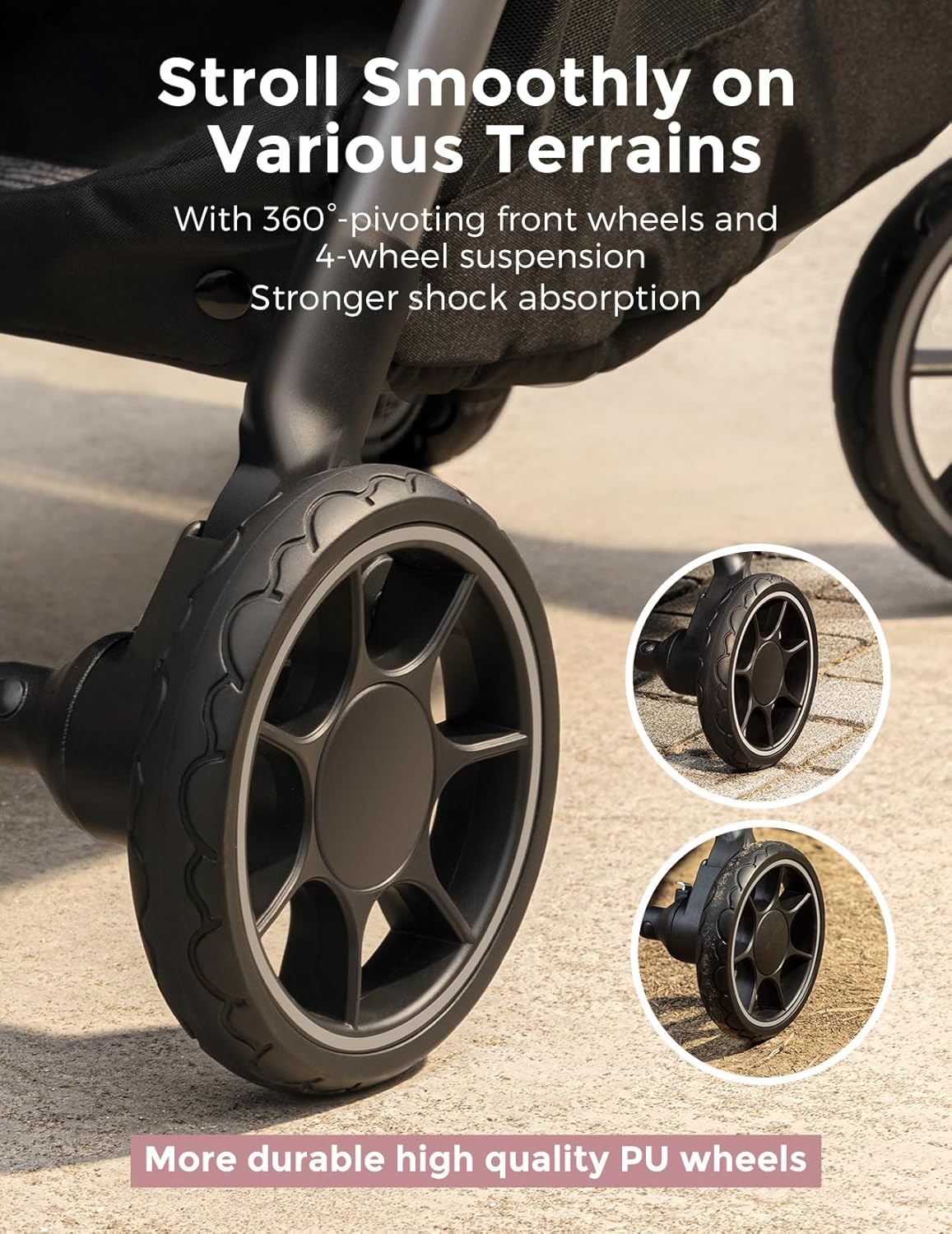 Clickgo Lightweight Compact Travel Stroller with Canopy