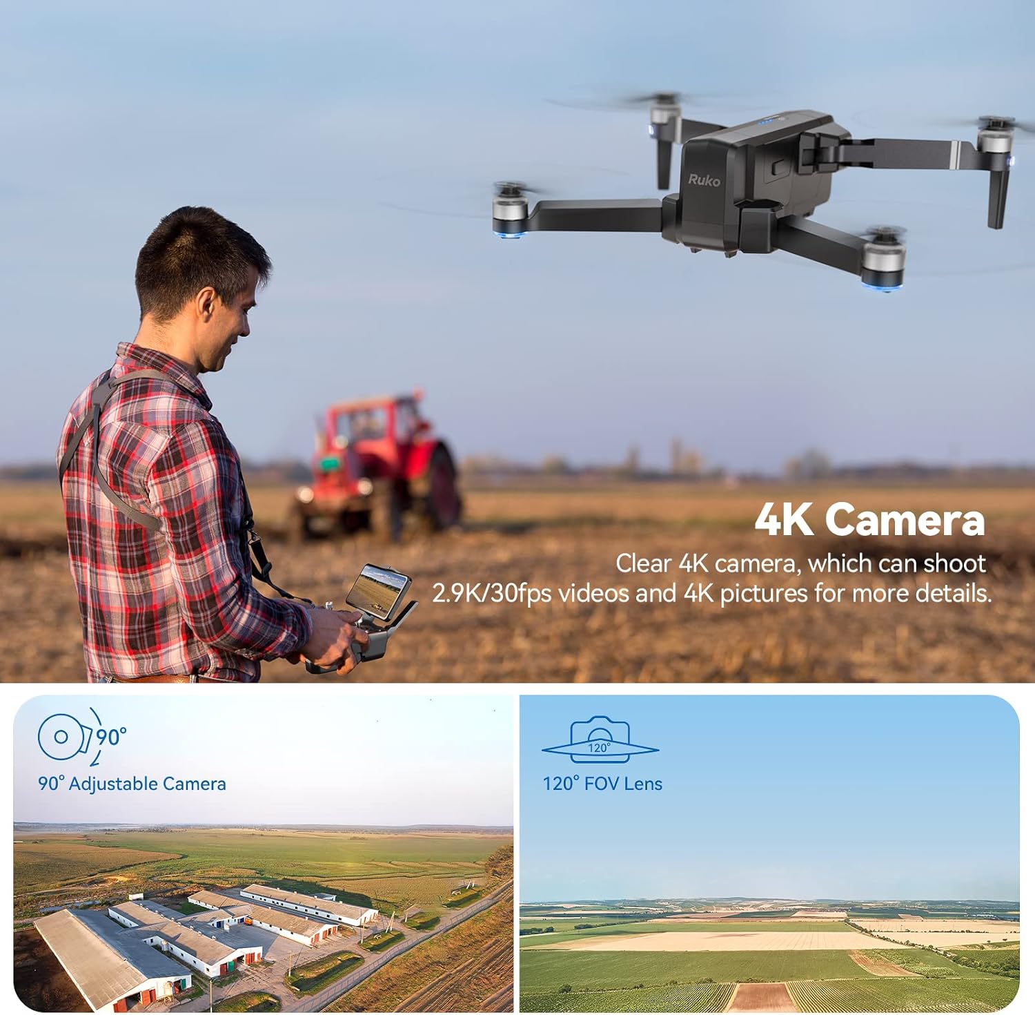 F11Pro 2 Drone 6K Camera 3-Axis Gimbal 70-Min Flight