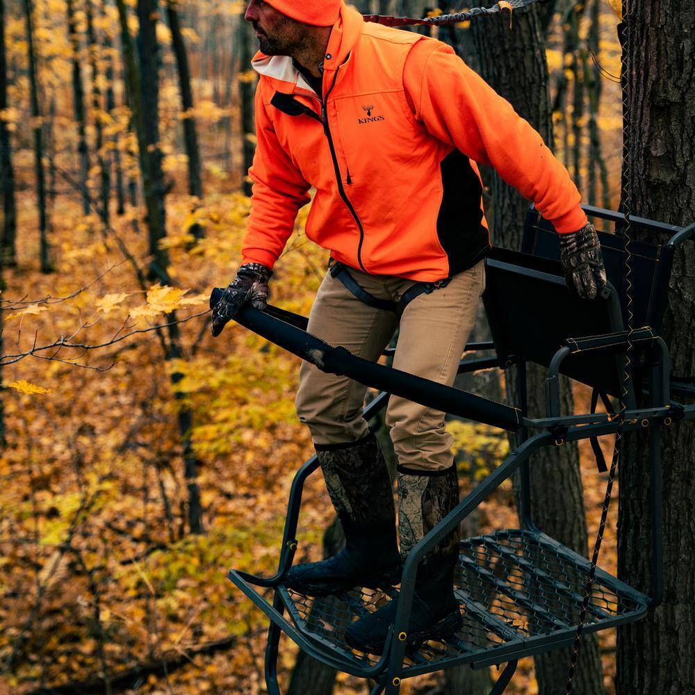 Jumbo Jack Ladder Stand RE658 – Adjustable Shooting Rail, Large Platform, Mesh Seat