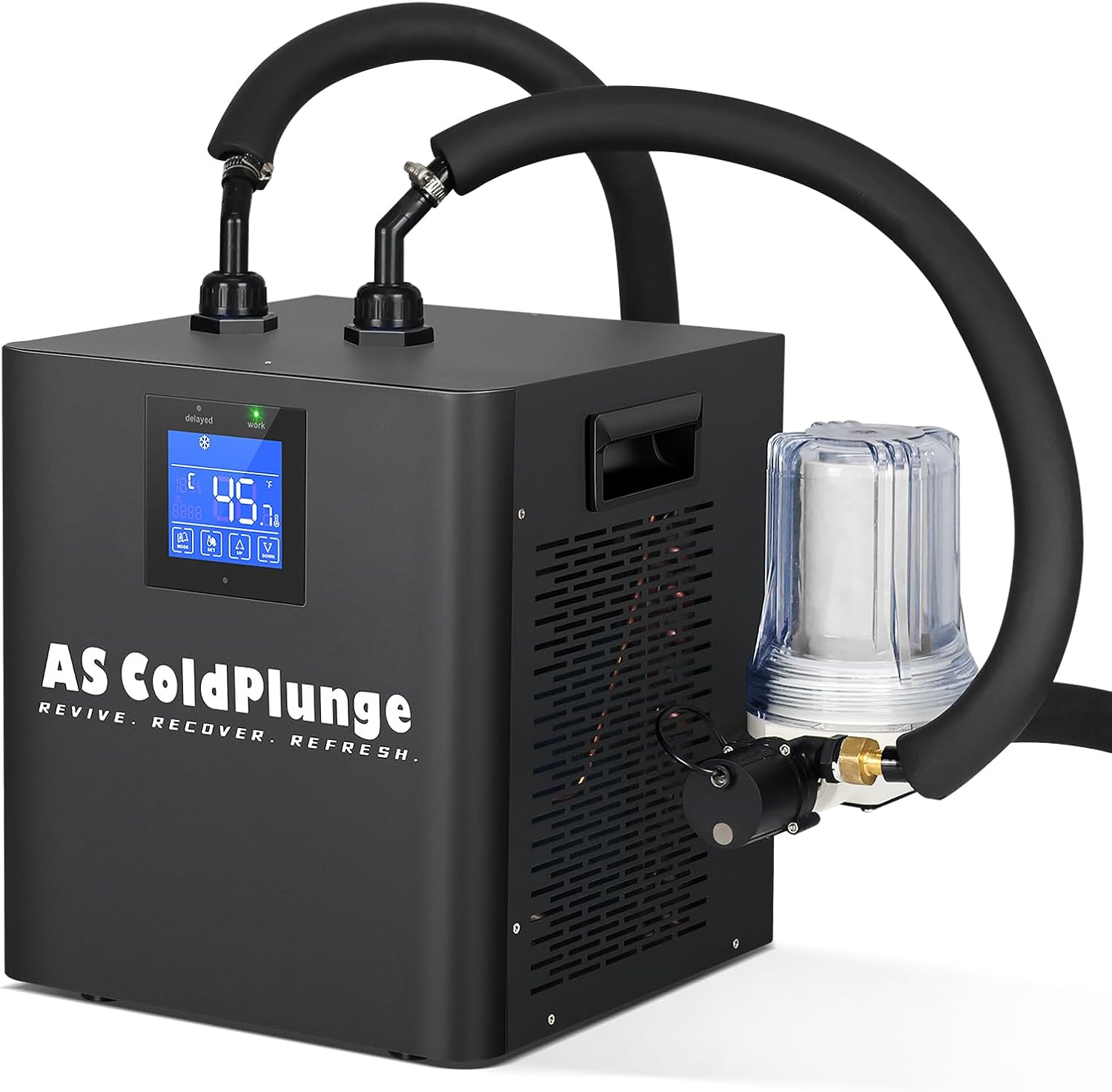 2026 Ice Bath Water Chiller for Cold Plunge Tubs, 1/3 HP Upgraded Ice Bath Chiller with External Filter Water Pump, Ideal for Cold Plunge Recovery Ice Bath Tubs Home Use 110V Cooling Chiller