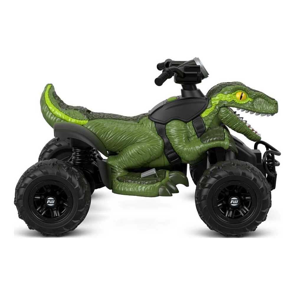 2026 Power Wheels Jurassic World Dino Racer Ride-On ATV, Green Dinosaur Toy