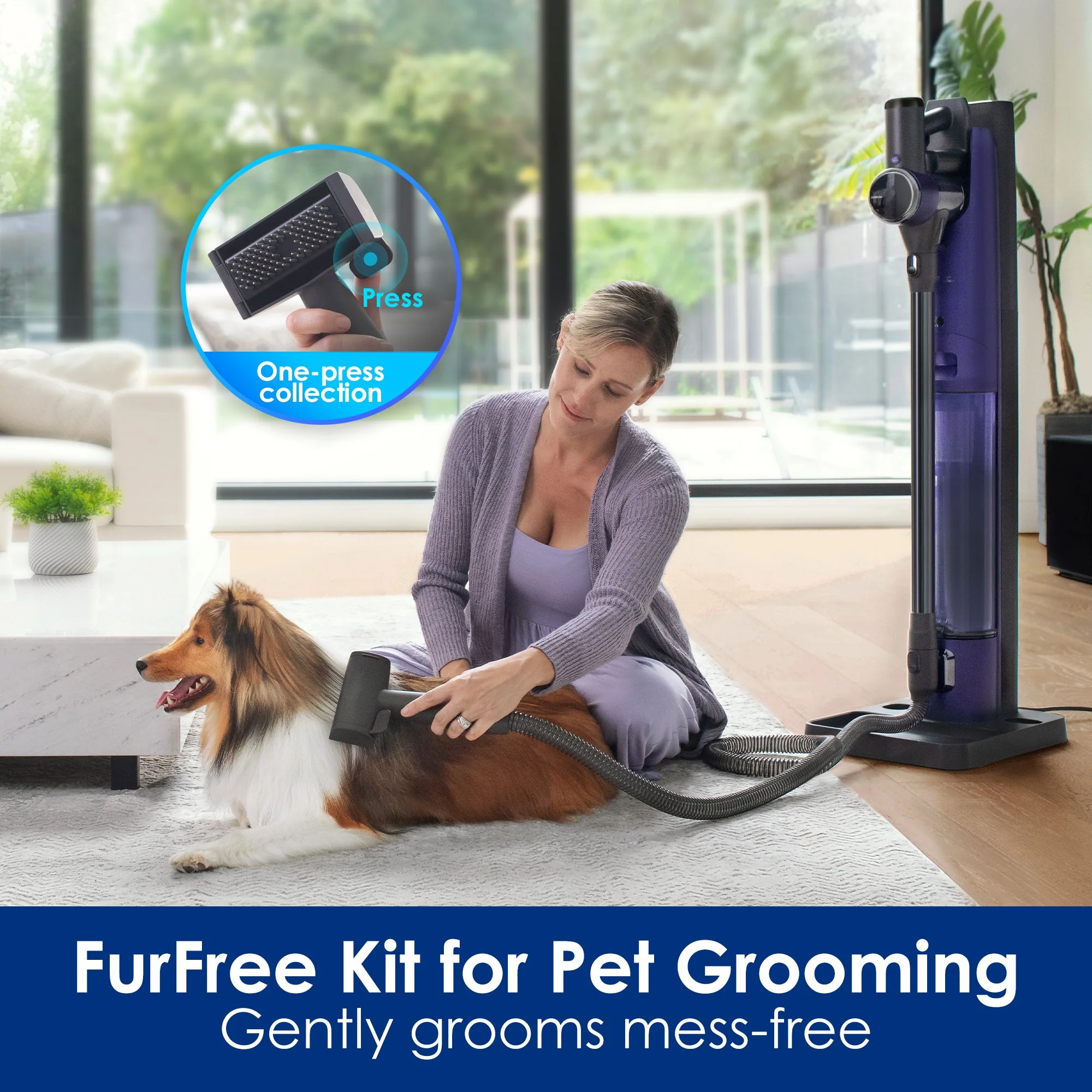 PURE ONE Station FurFree Vacuum with 4-in-1 Clean Station, 3L Eco Dustbin & ZeroTangle™ Brush