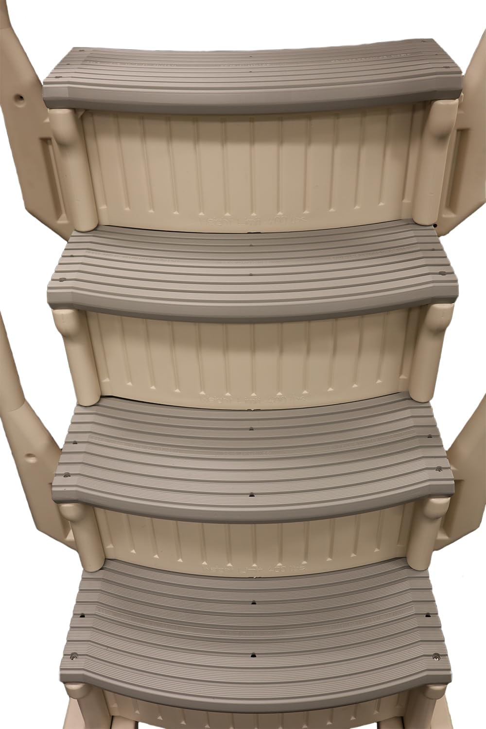 Confer Plastics Curve CCX-AG Pool Step with Grey Treads