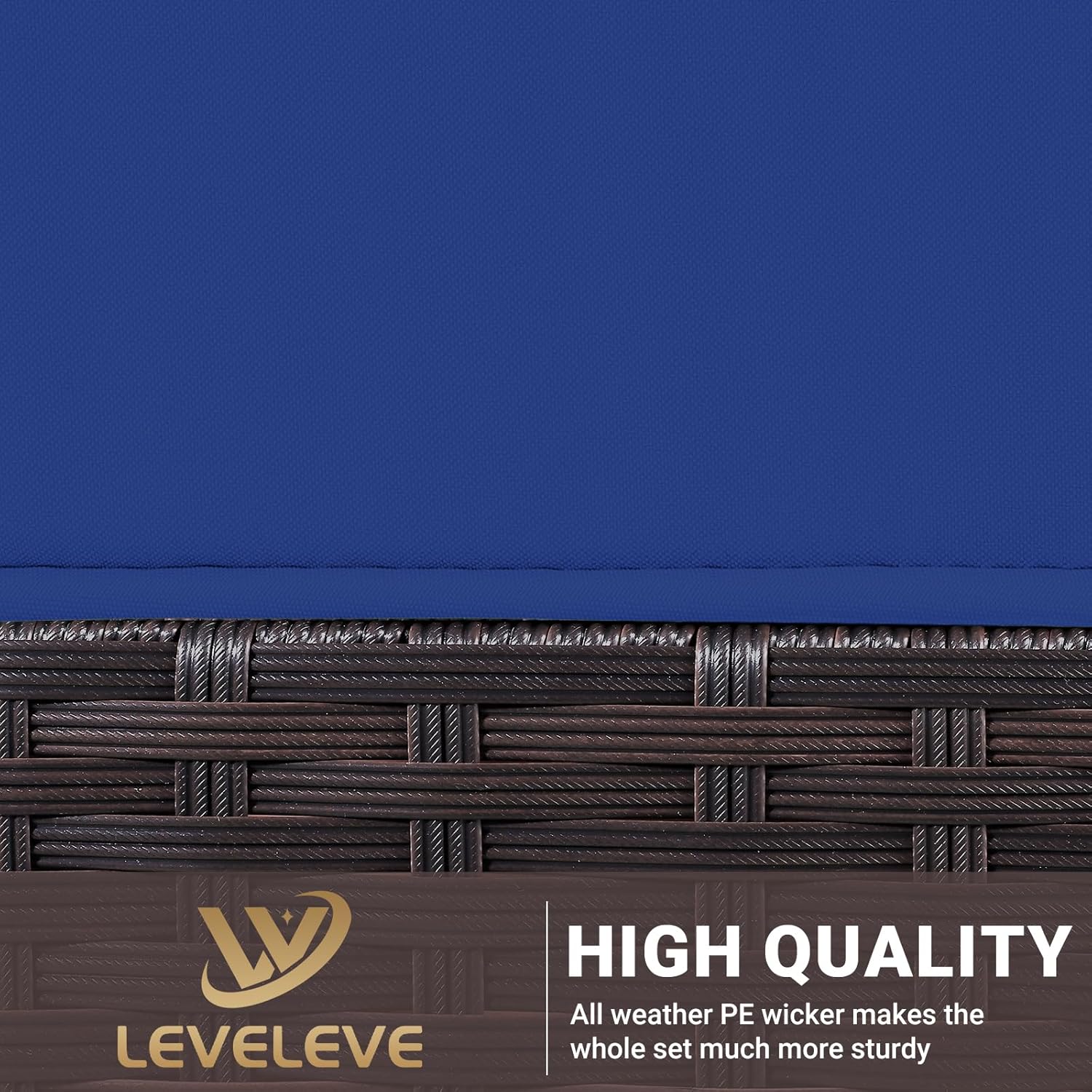 7 Pieces Rattan Patio Furniture Set with Tea Table