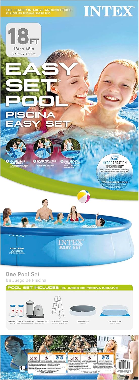 28167Eh Easy Set Inflatable Pool 15ft x 48in