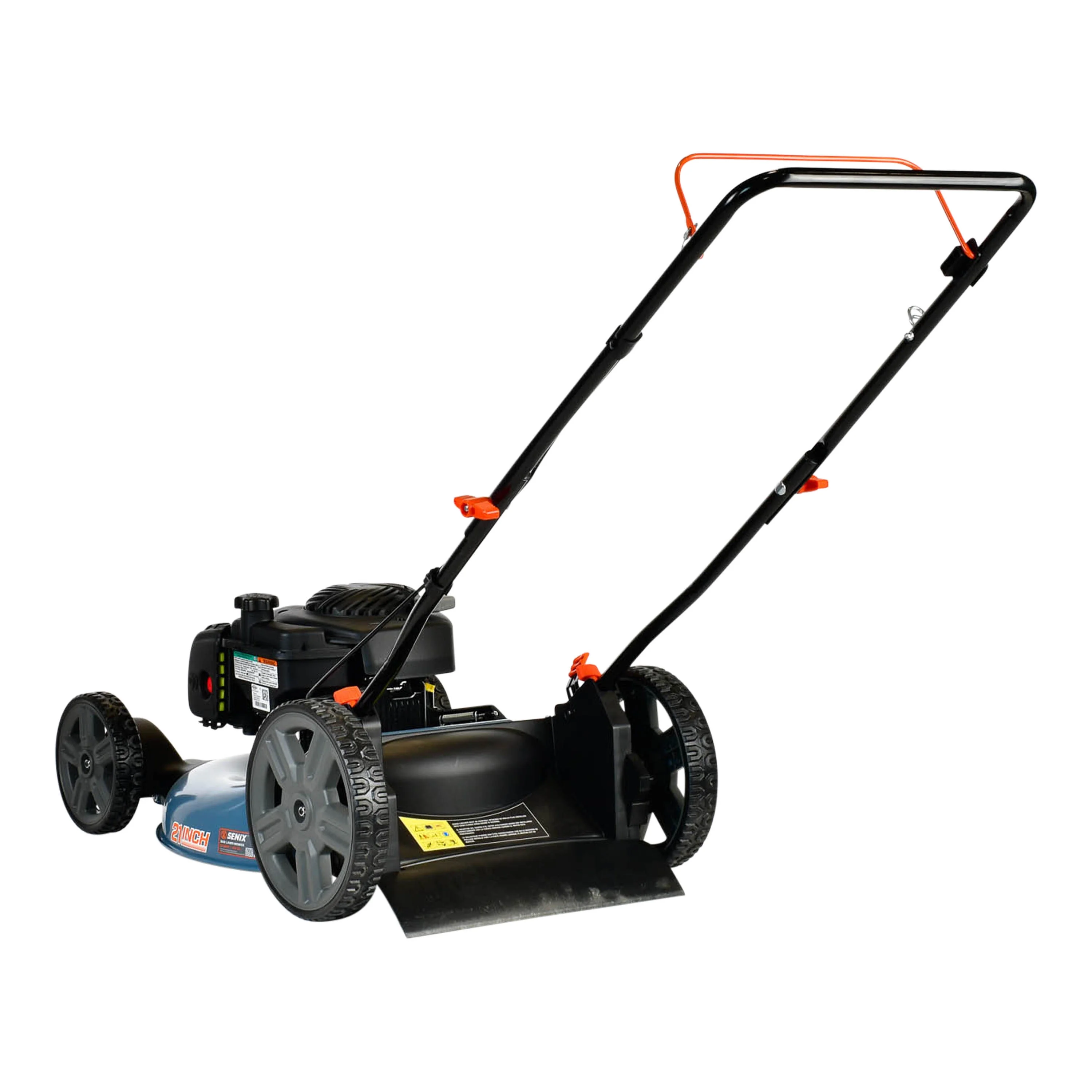 SENIX 21In Gas Lawn Mower, 125cc 4-Cycle Briggs & Stratton Engine, 2-In-1 Push Lawnmower, 6 Height Adjustment with 11In Rear Wheels, LSPG-M4