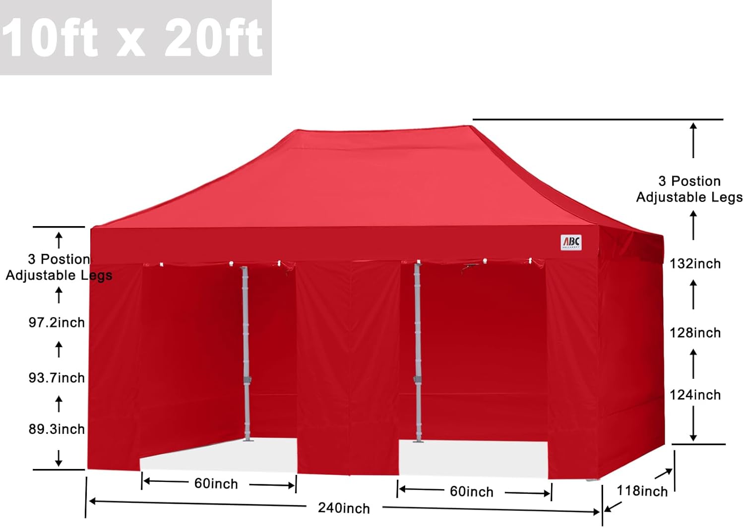 Easy Pop Up Canopy Tent 10×10 with Sidewalls