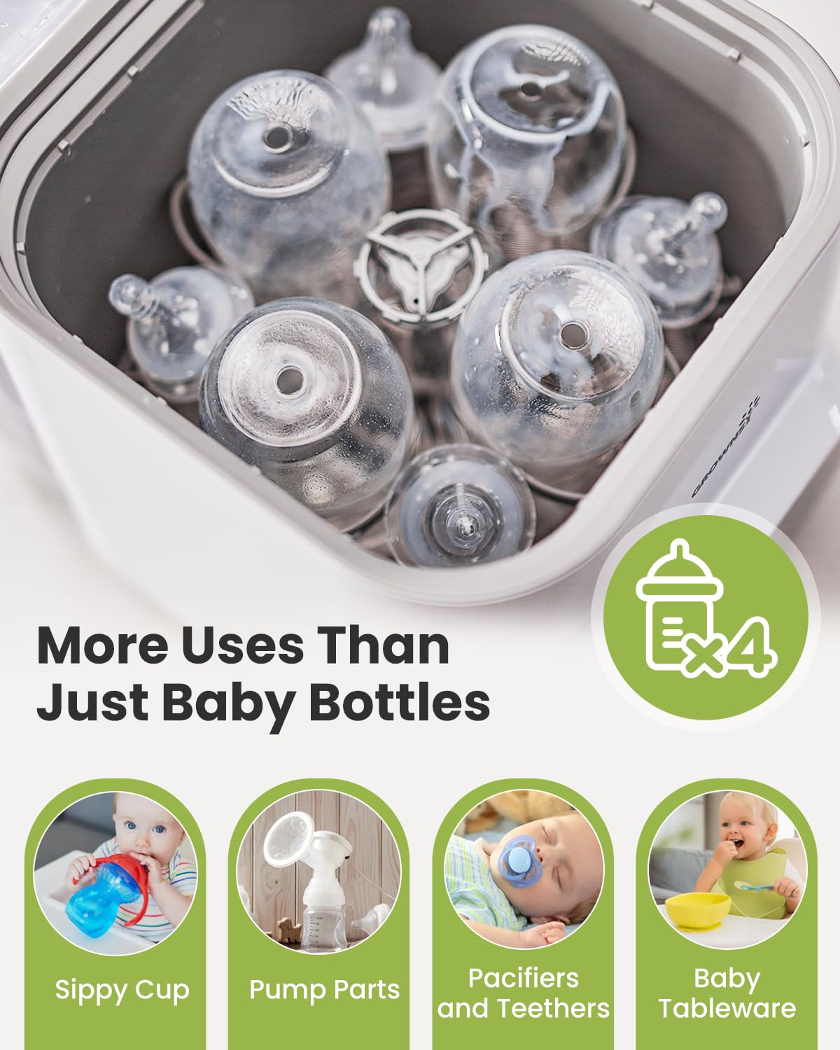 Grownsy Easeclean Bottle Washer Pro – All-in-One