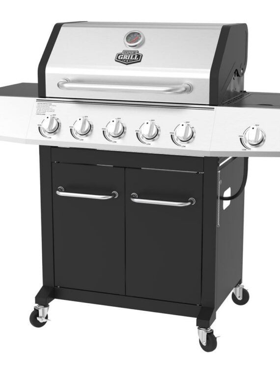Expert Grill 5 Burner Propane Gas Grill with Side Burner