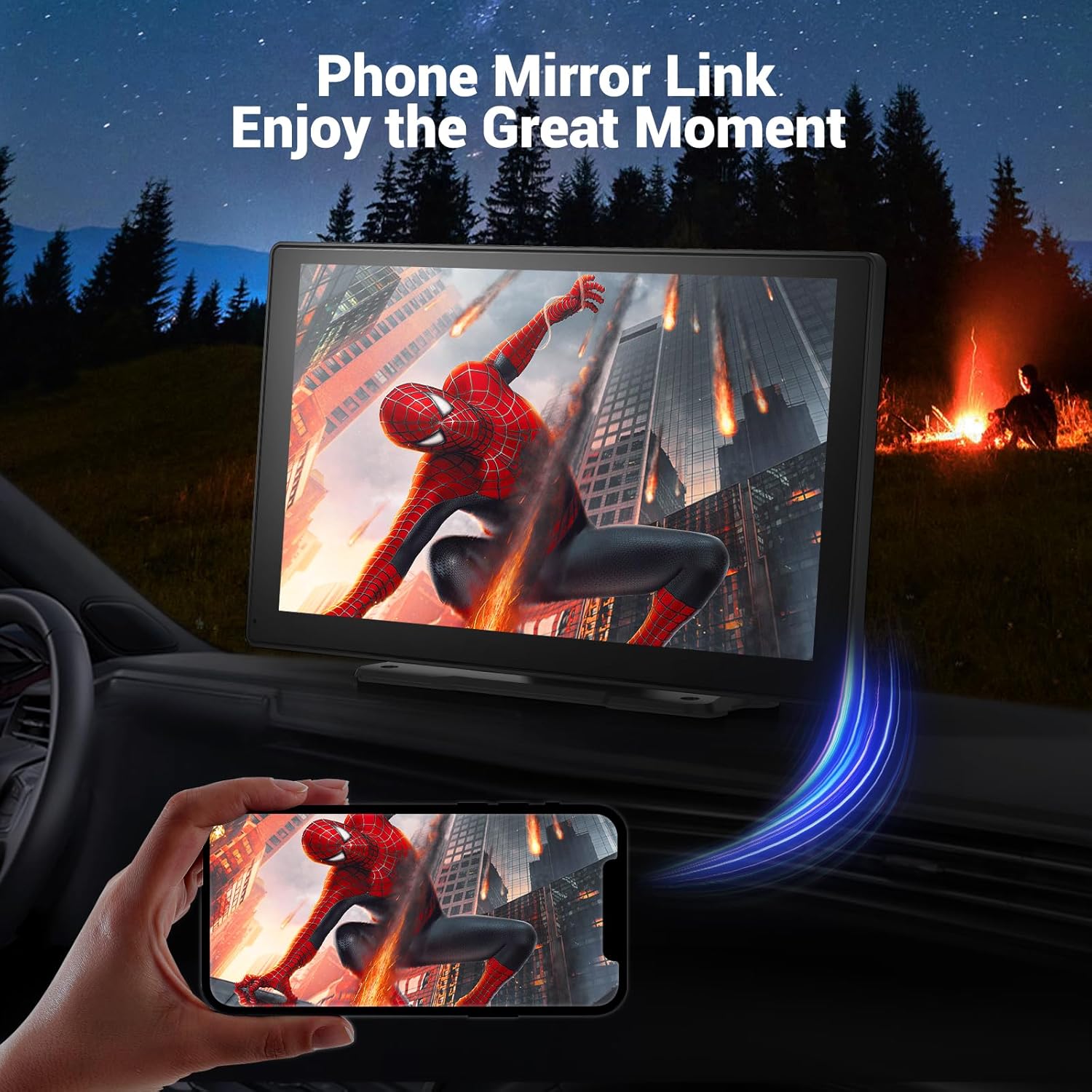 2026 Wireless Apple Carplay Screen for Car 4K Dash Cam, 9