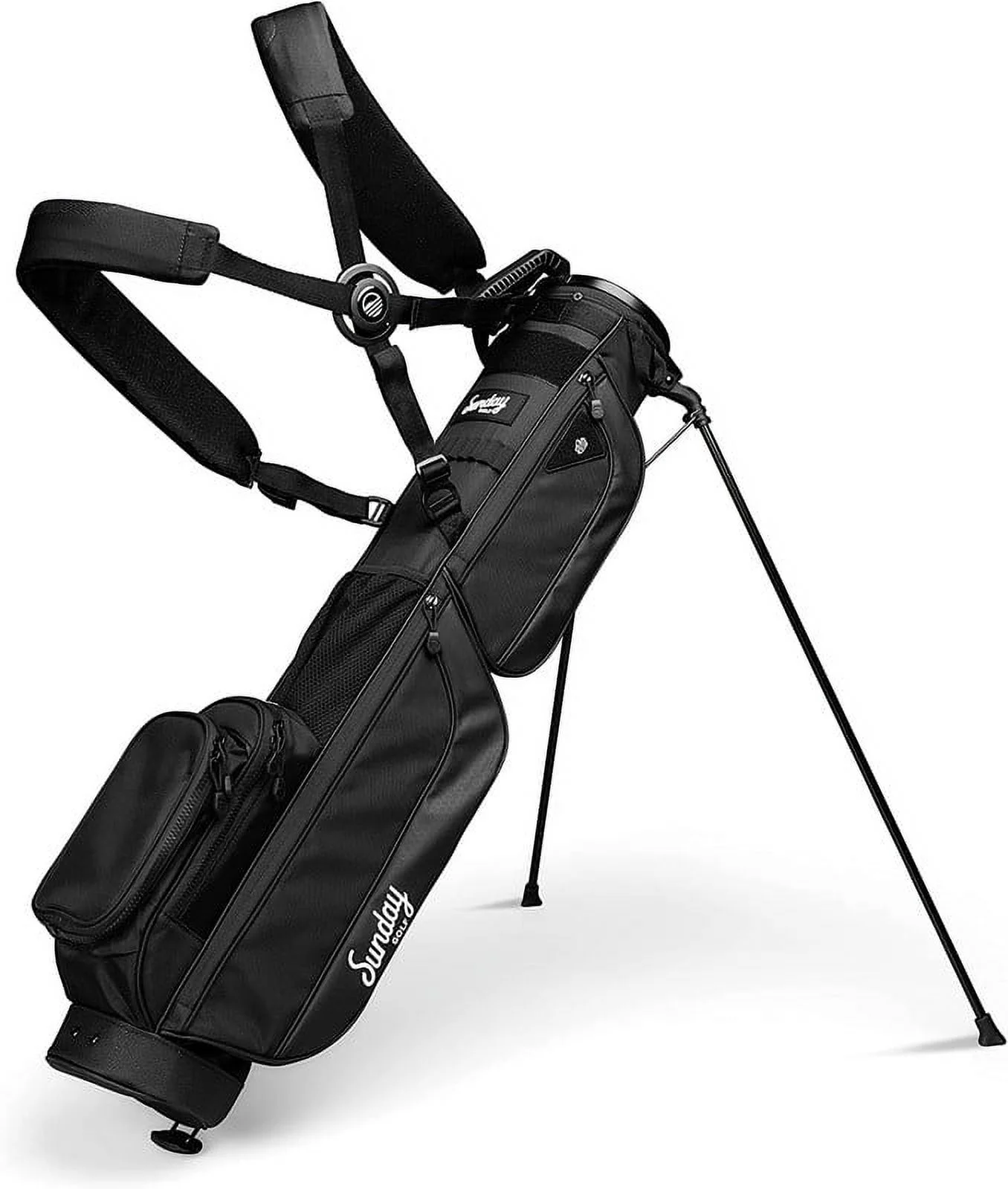 2026 Sunday Golf Loma XL Bag - Lightweight Golf Bag with Strap and Stand – Easy to Carry Pitch n Putt Golf Bag – Golf Stand Bag for The Driving Range, Par 3 and Executive Courses, 3.4 pounds (Matte Black)