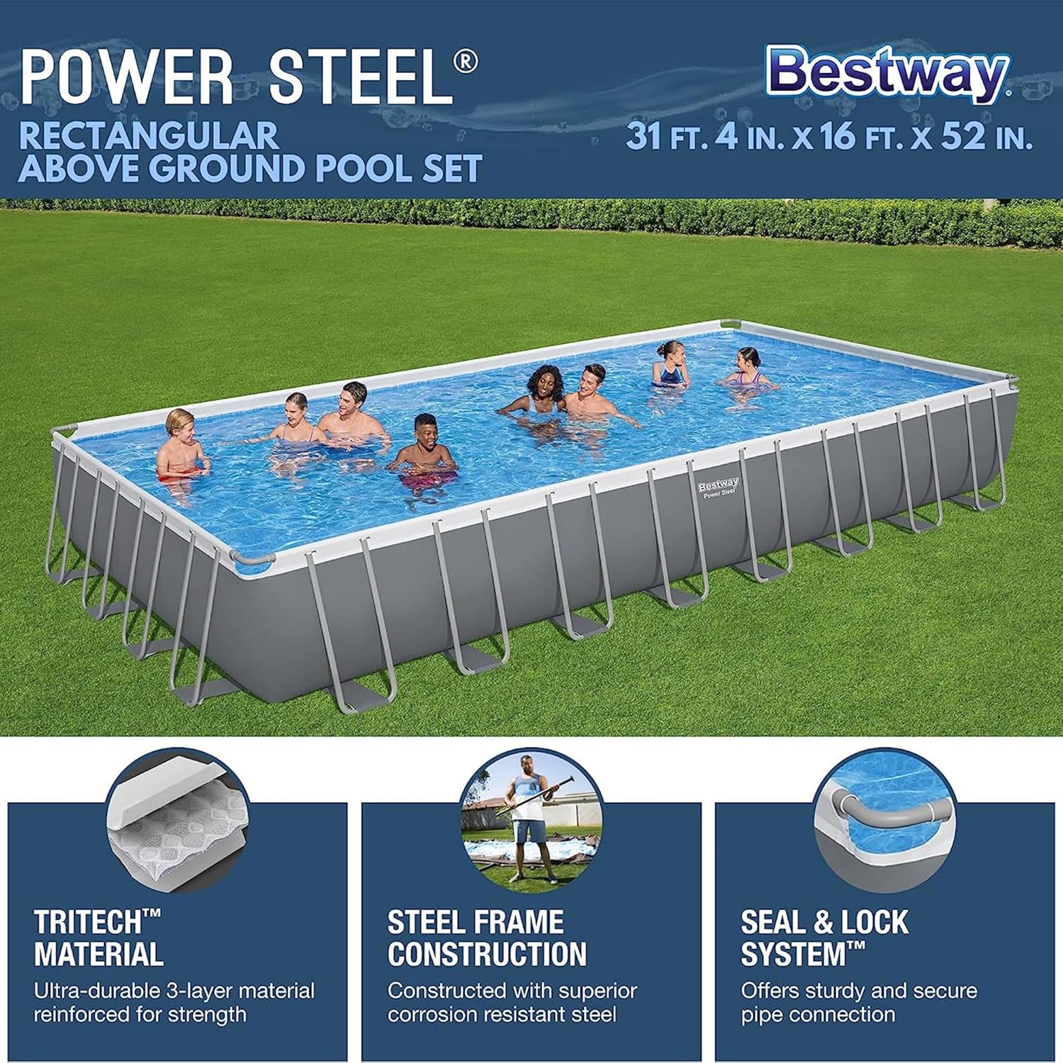 Bestway Oval Above Ground Pool Set (10' x 6'7