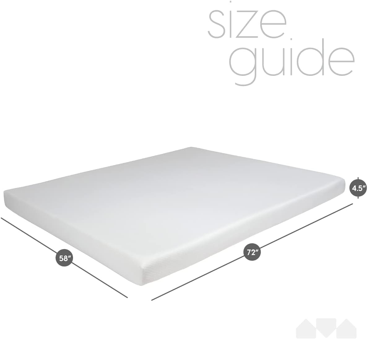 4.5-Inch Memory Foam Mattress for Queen Sofa Bed