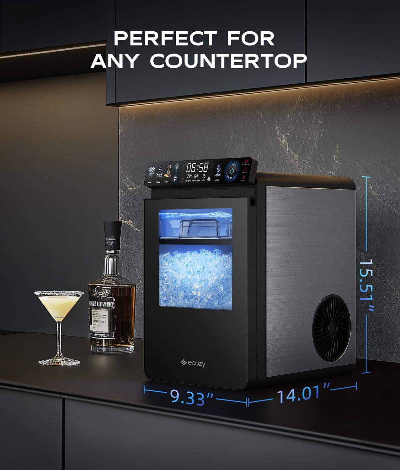 Nugget Ice Maker – Smart Countertop Machine, 44 Lbs/24H