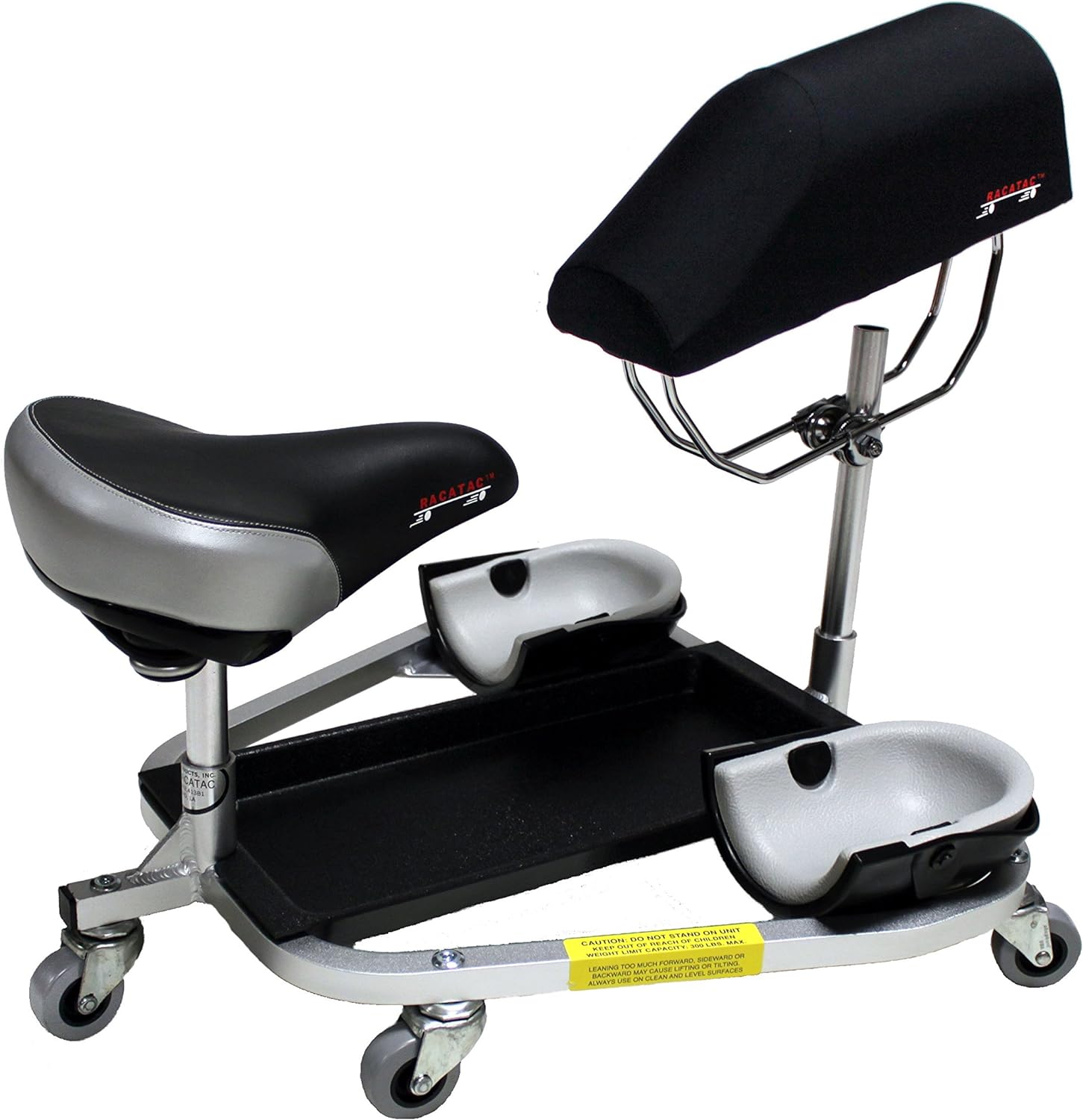 2026 Rolling Knee Pads with 3′′ Casters & Chest Support, Aluminum Frame, Black