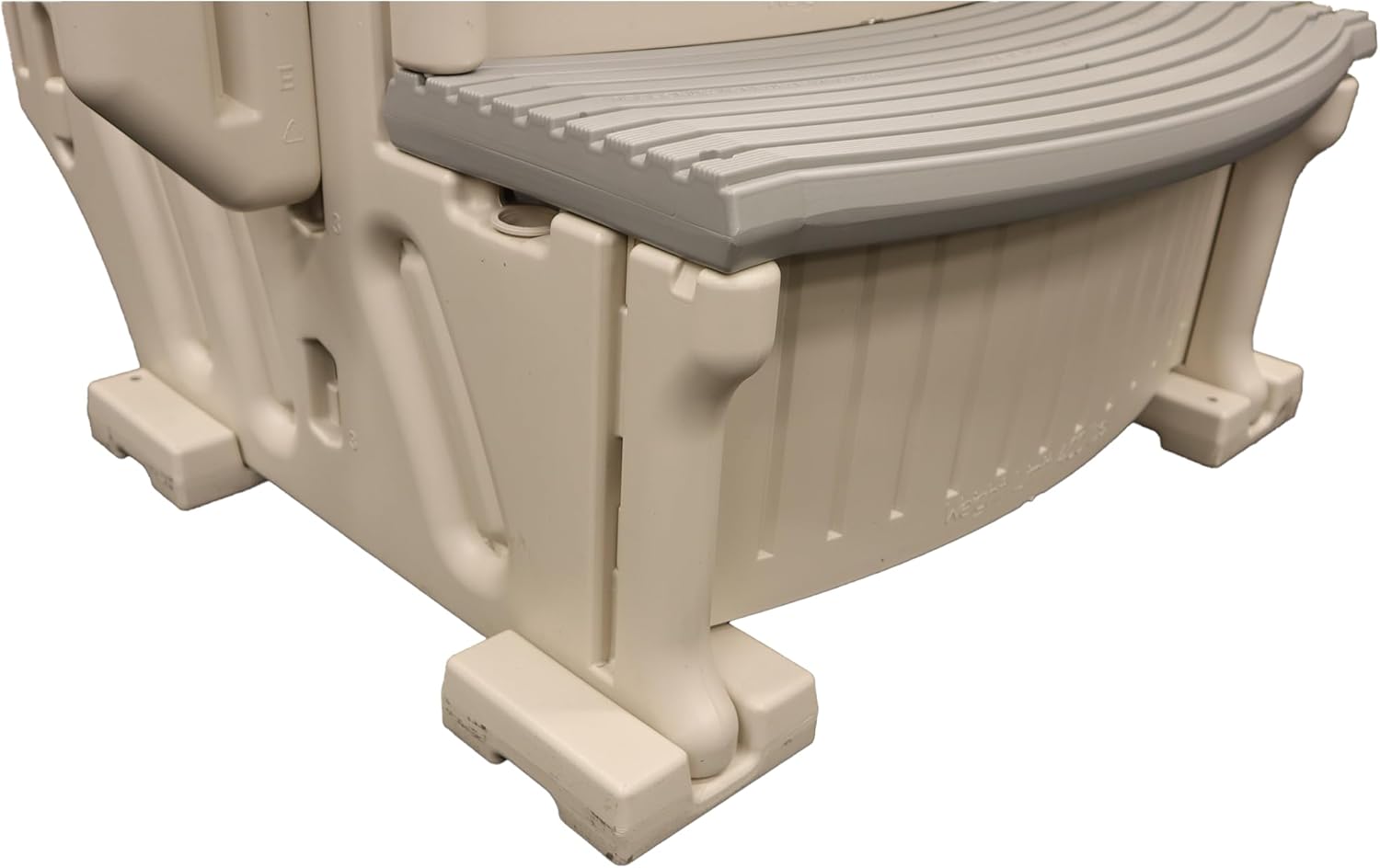 Confer Plastics Curve CCX-AG Pool Step with Grey Treads