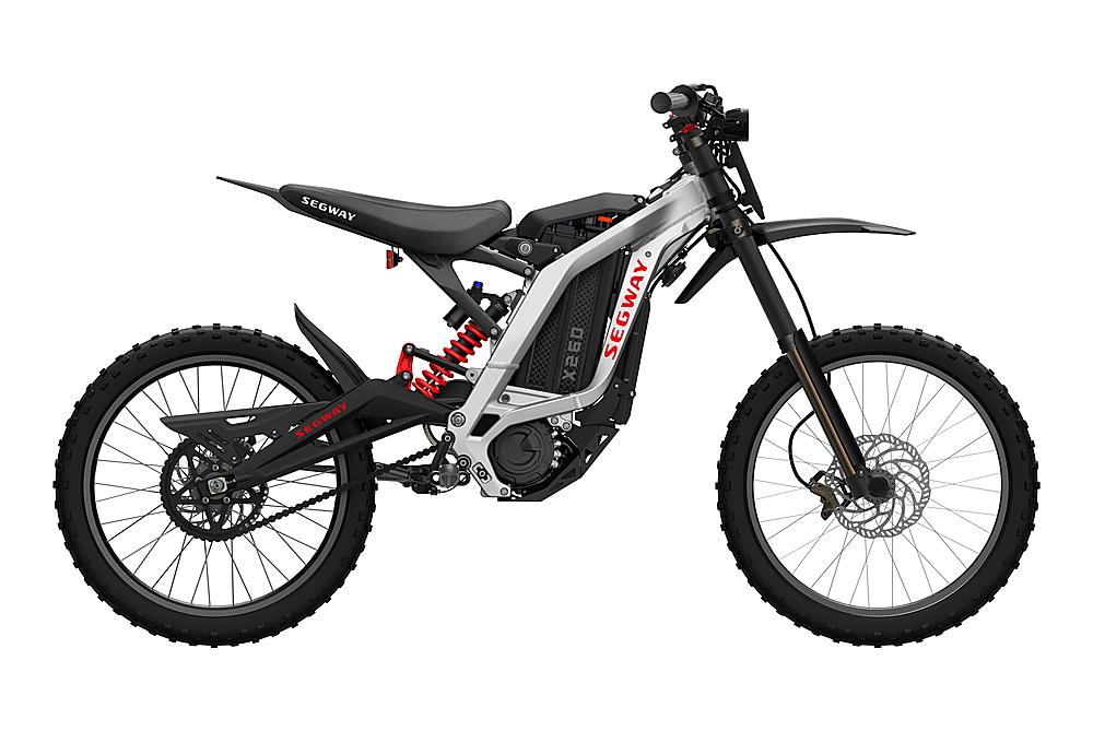 2025 Segway – Dirt eBike x260 w/74.6 mi Max Operating Range & 46.6 mph Max Speed – Silver