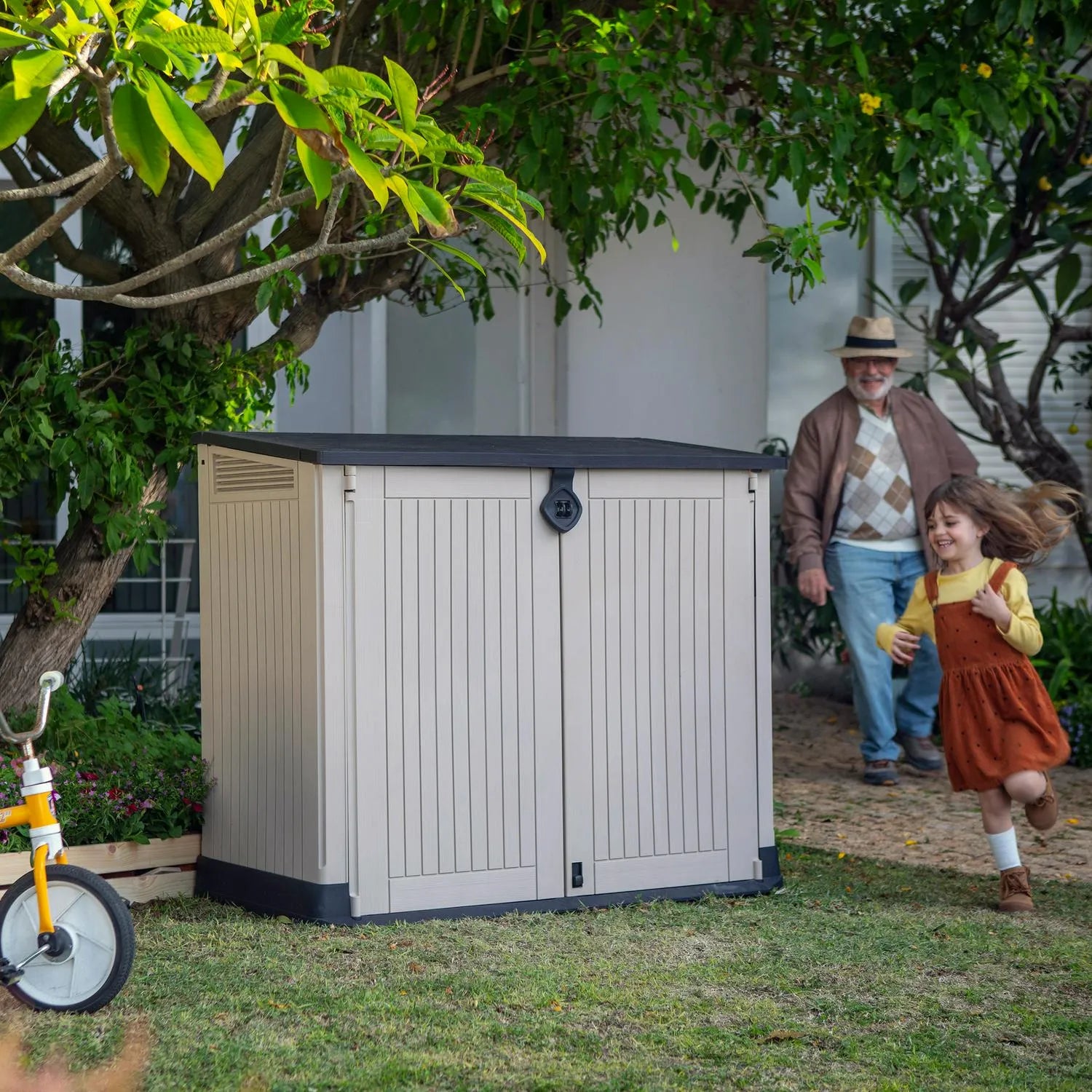 2026 Keter Store-It-Out Midi 30-Cu Ft All-Weather Resin Storage Shed, Beige