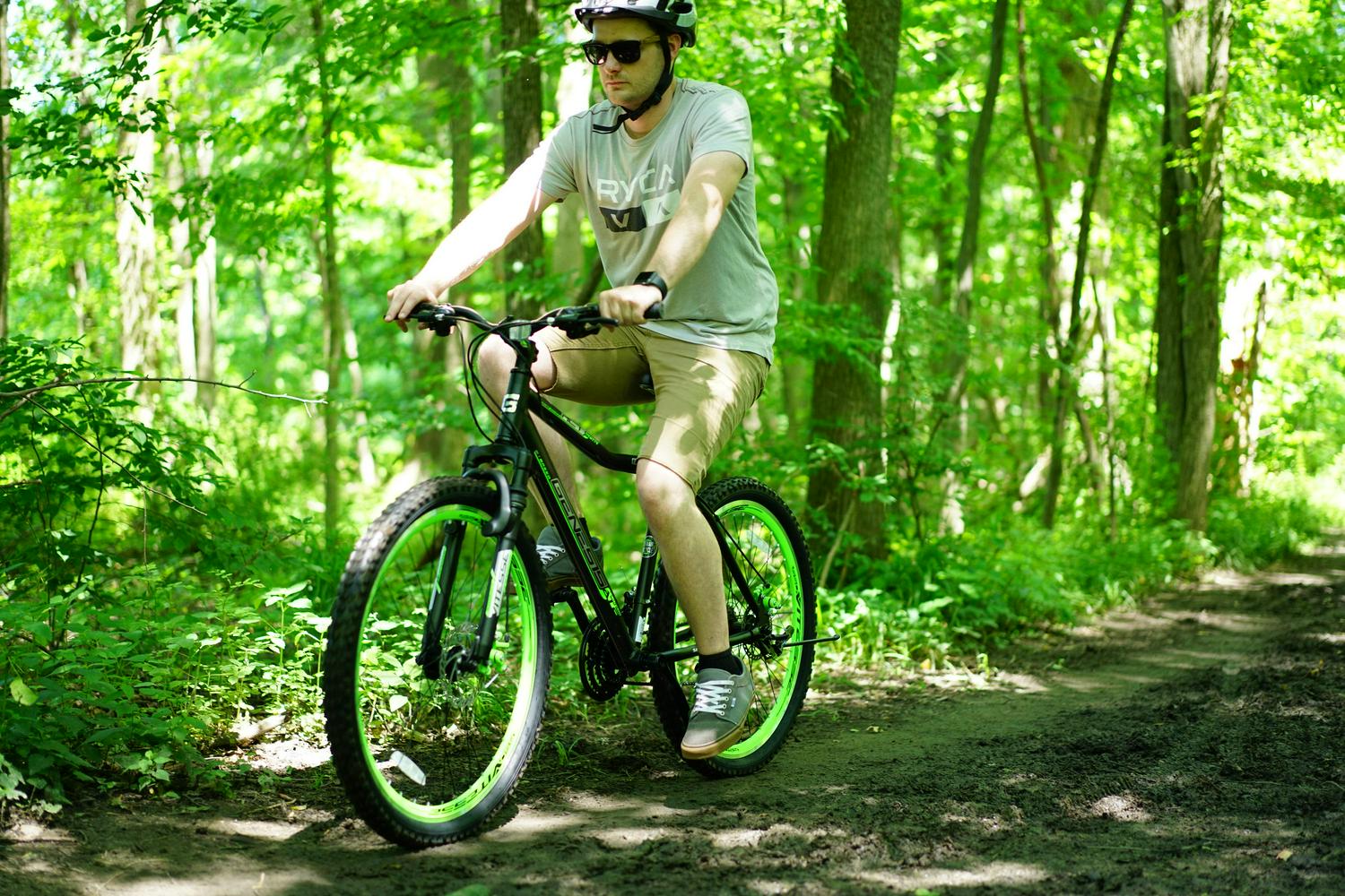 Genesis 27.5 RCT Mens Mountain Bike, Black/Green