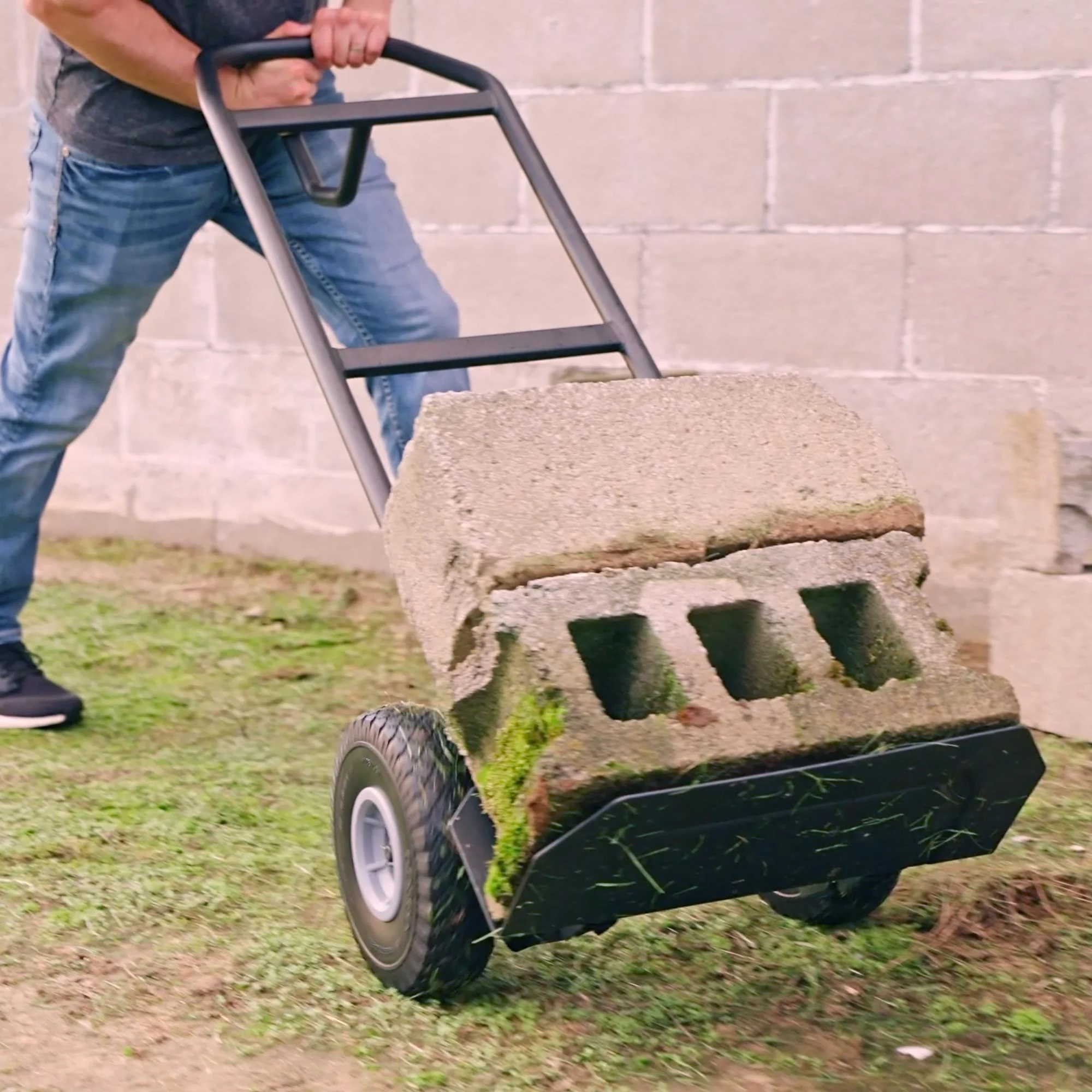 COSCO Load Assist Hand Truck with P Handle and Flat Free Wheels, 800lb capacity