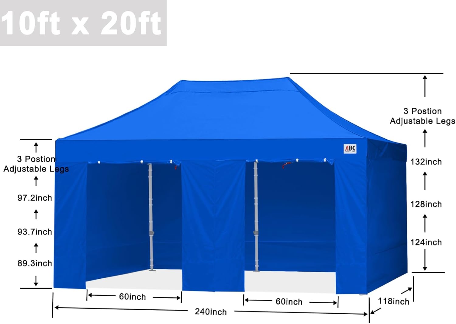 Easy Pop Up Canopy Tent 10×10 with Sidewalls