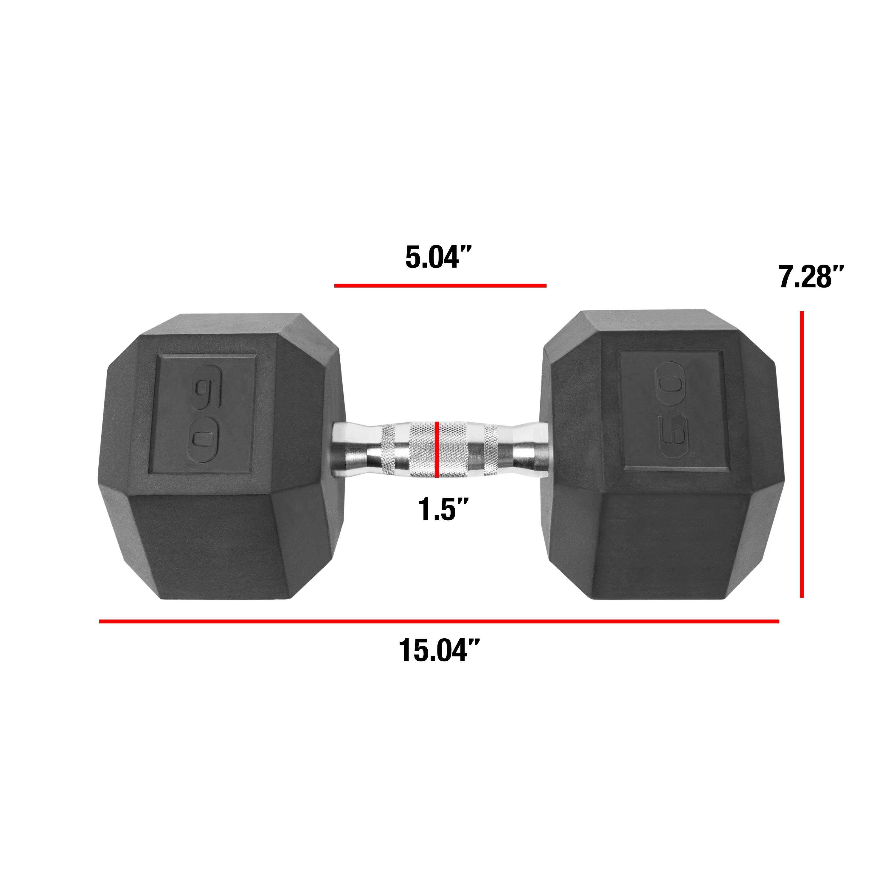2026 (2 pack) CAP Barbell, 60lb Coated Hex Dumbbell, Single