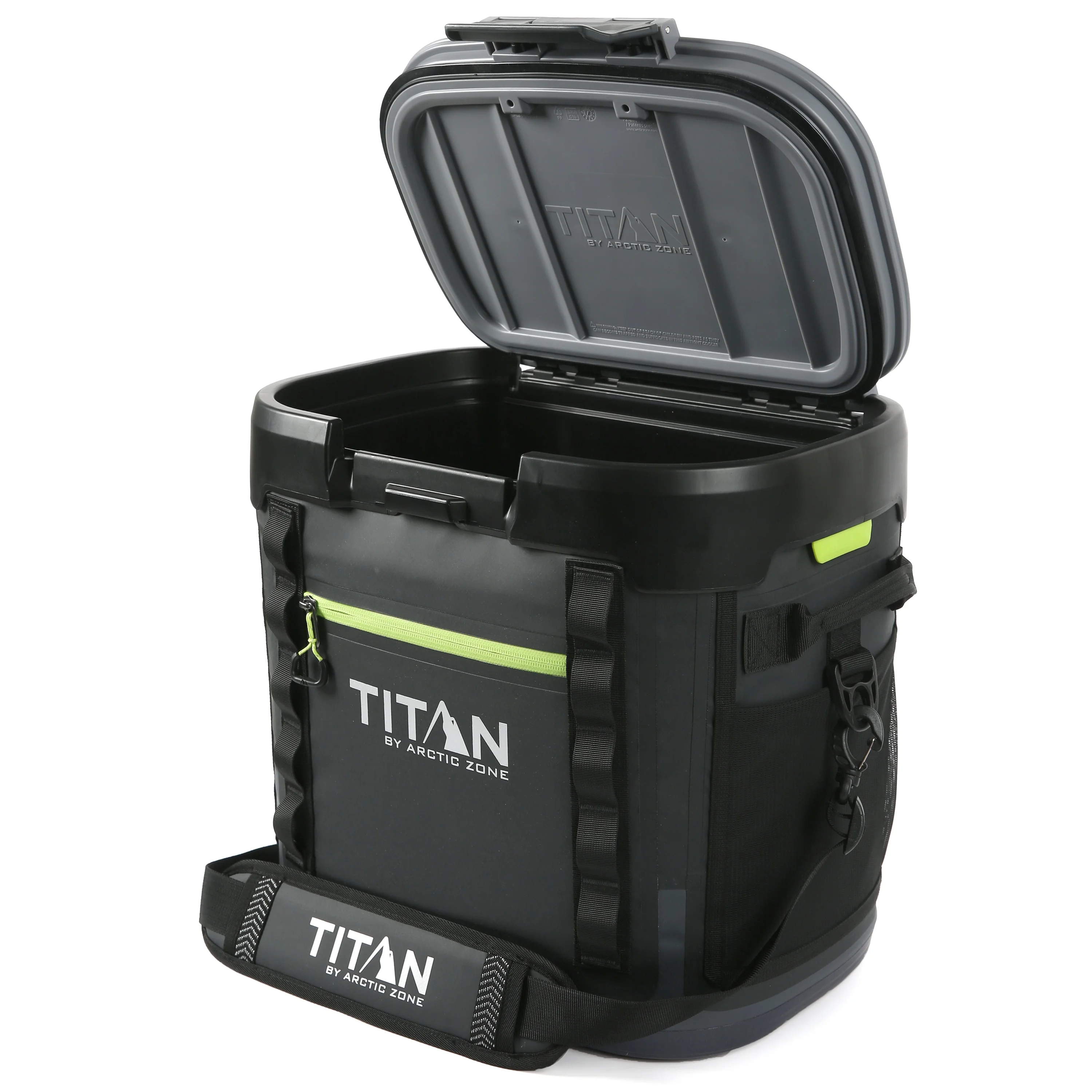 Titan by Arctic Zone 36 Can Capacity Waterproof and Leak Proof Welded Thermocooler, Black/Green, Per Pack 1