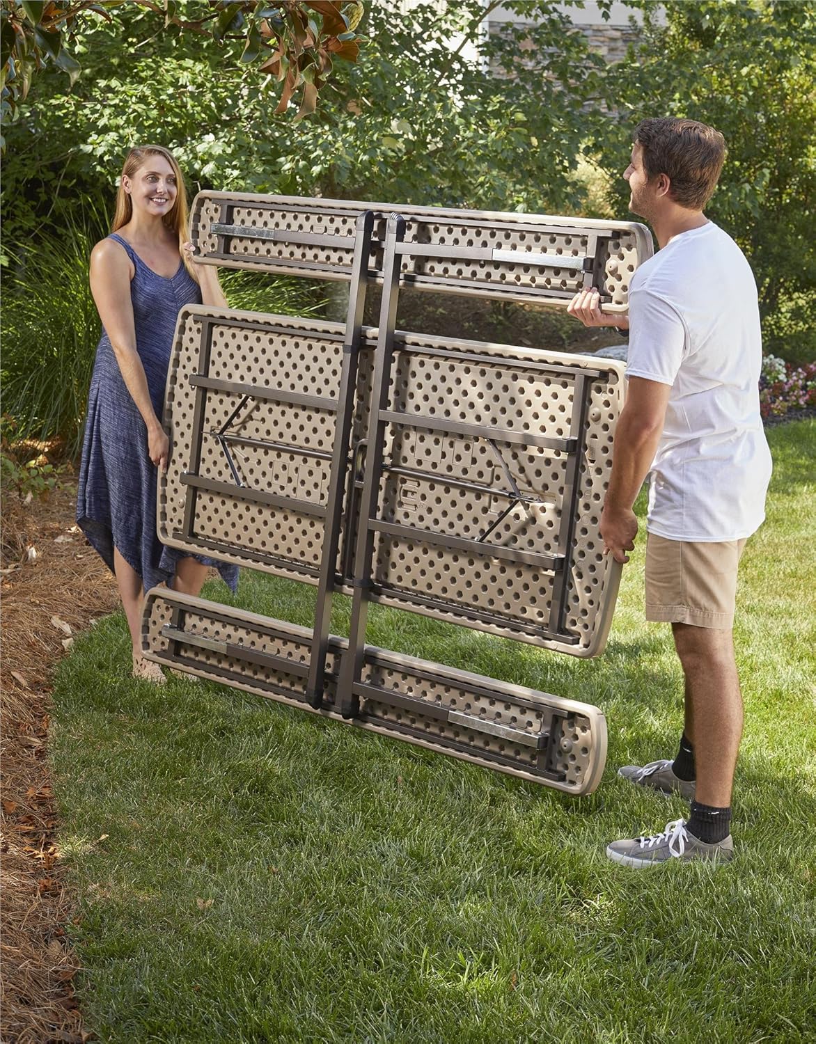 Outdoor Living 6 Ft Folding Picnic Table – Taupe