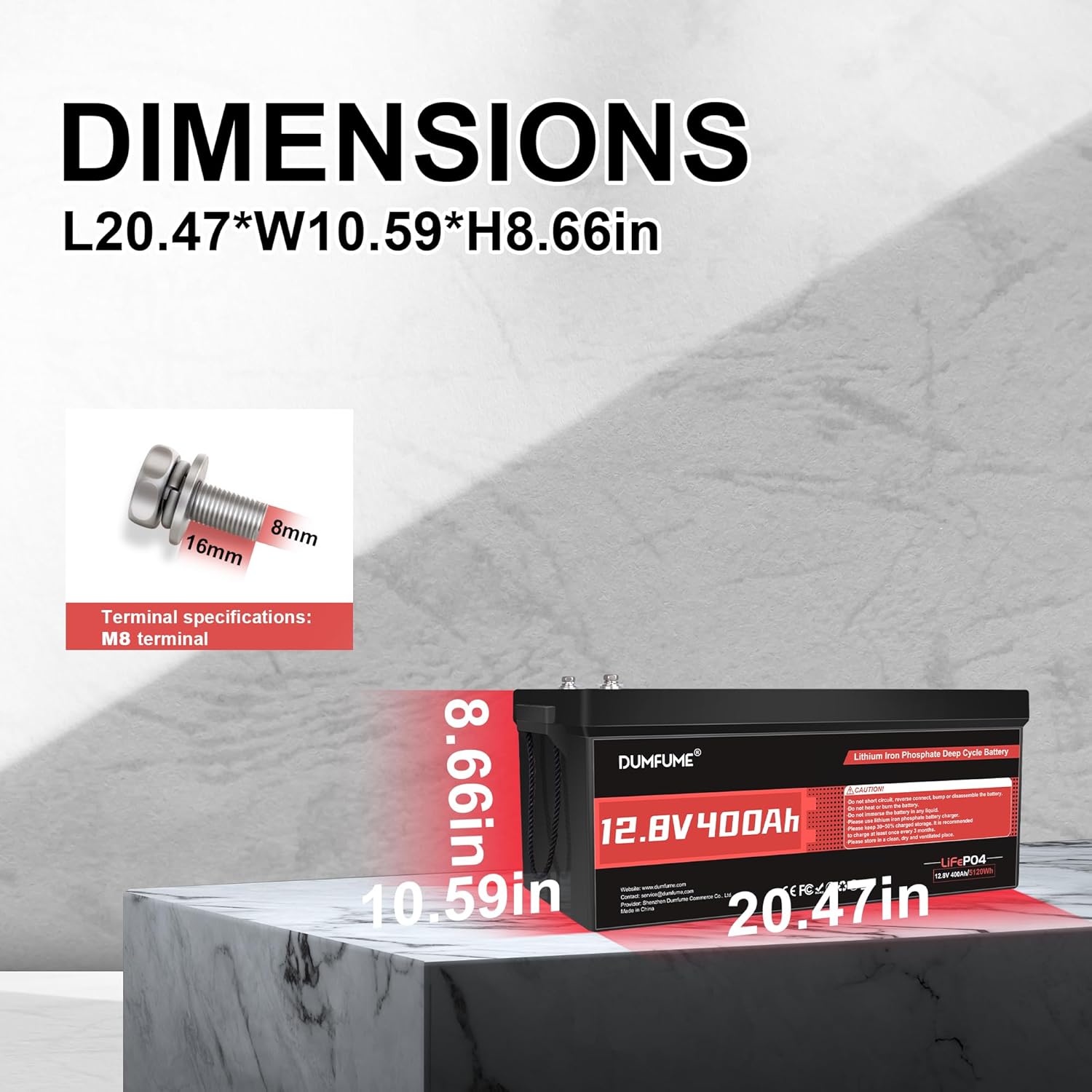 12V 300Ah Lithium LiFePO4 Battery with 200A BMS