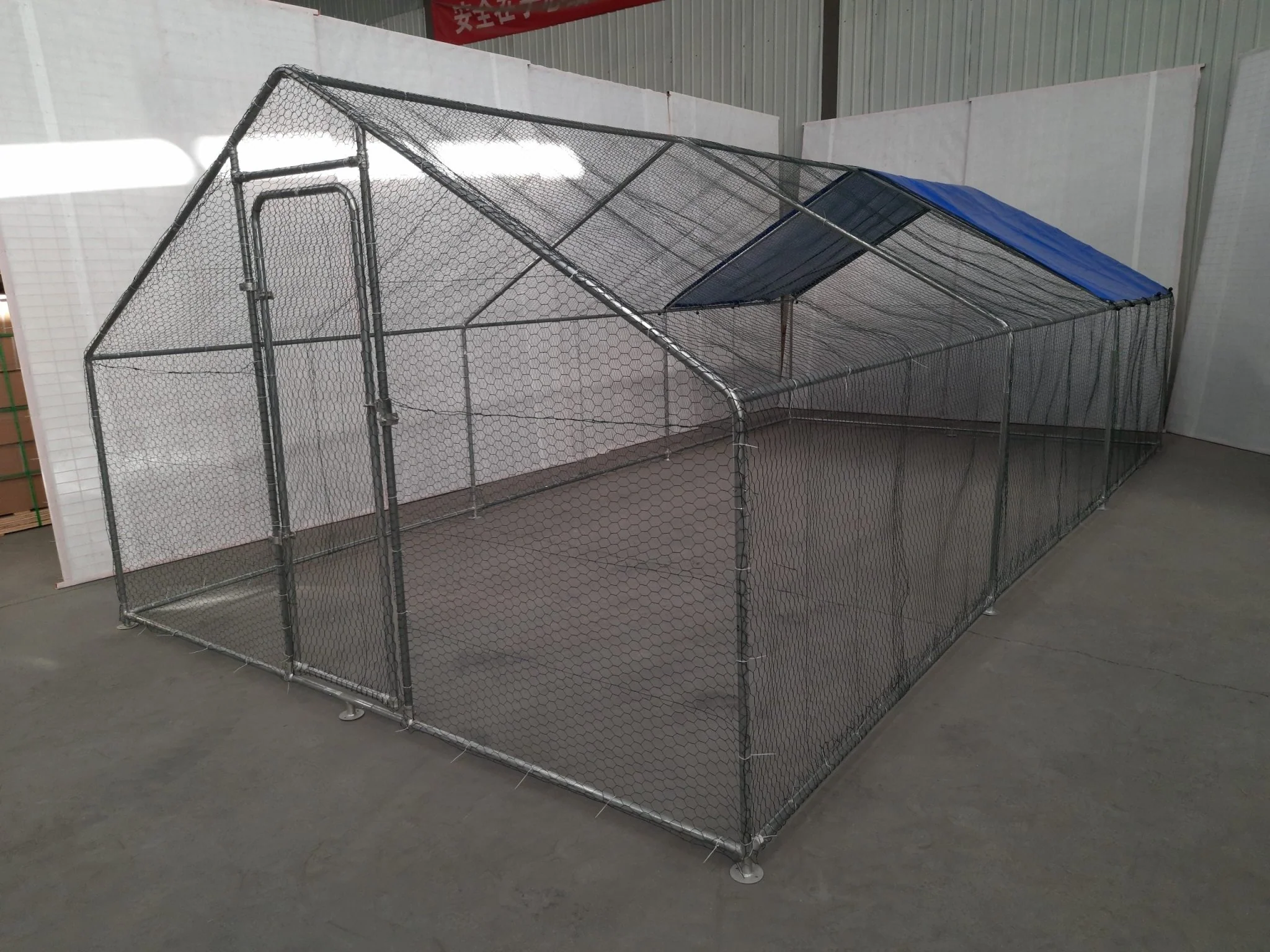 10x20 FT Dog Kennel & Chicken Run – Fenced Compound Cage with Durable Metal Frame 2010CG