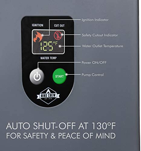 2026 Hike Crew Portable Propane Water Heater & Shower Pump �� Compact Outdoor Cleaning & Showering System w/LCD & Auto Safety Shutoff for Instant Hot Water While Camping, Hiking �� Carry Case Included