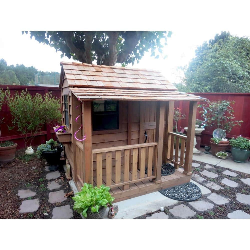 2026 Outdoor Living Today Little Squirt 6×6 ft. Cedar Playhouse with Windows and Dutch Door