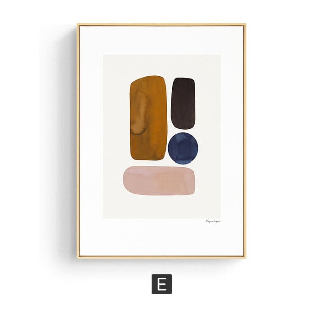 Abstract Morandi Watercolor Line