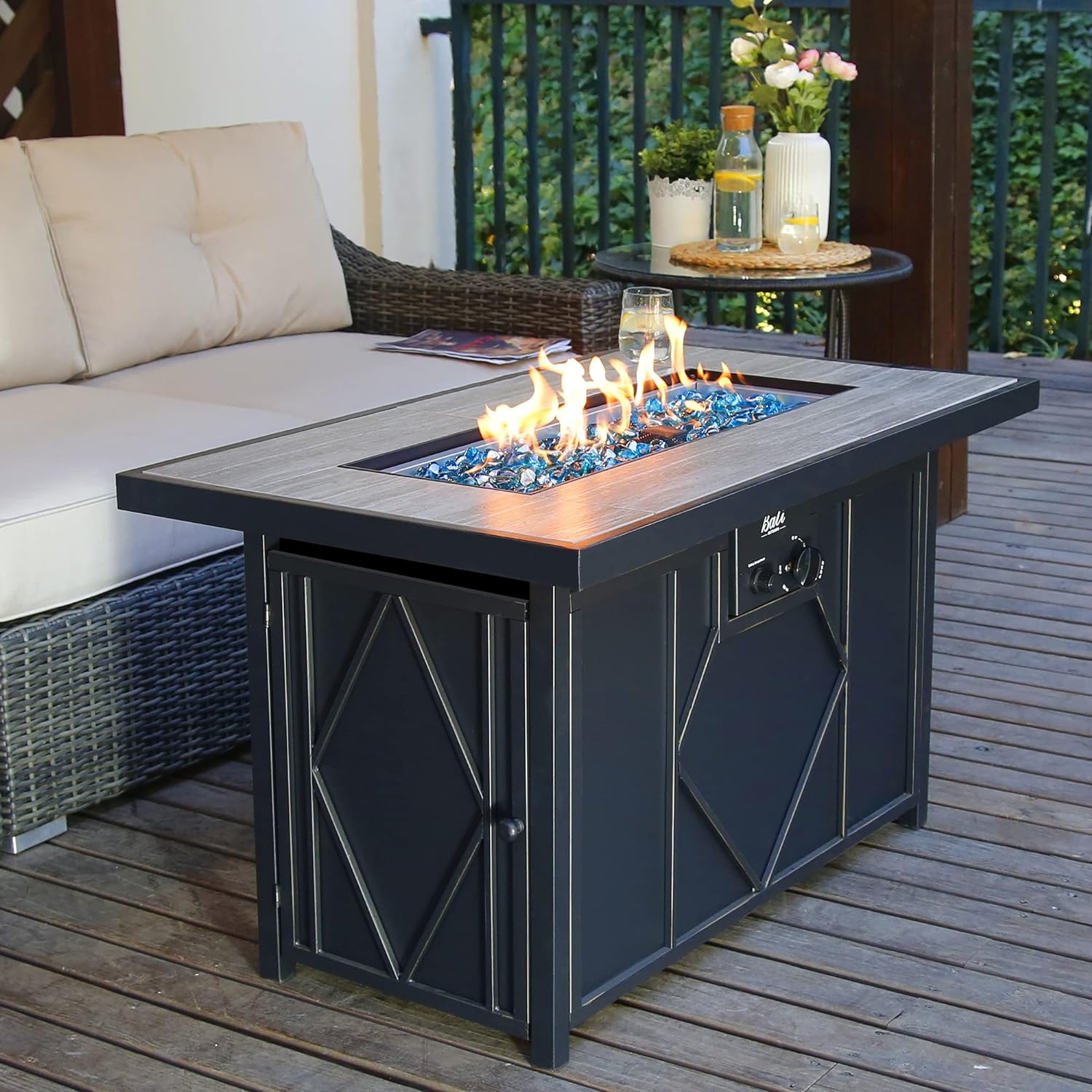 Fire Pit Table 42′′ Propane Gas Firepit for Outdoors