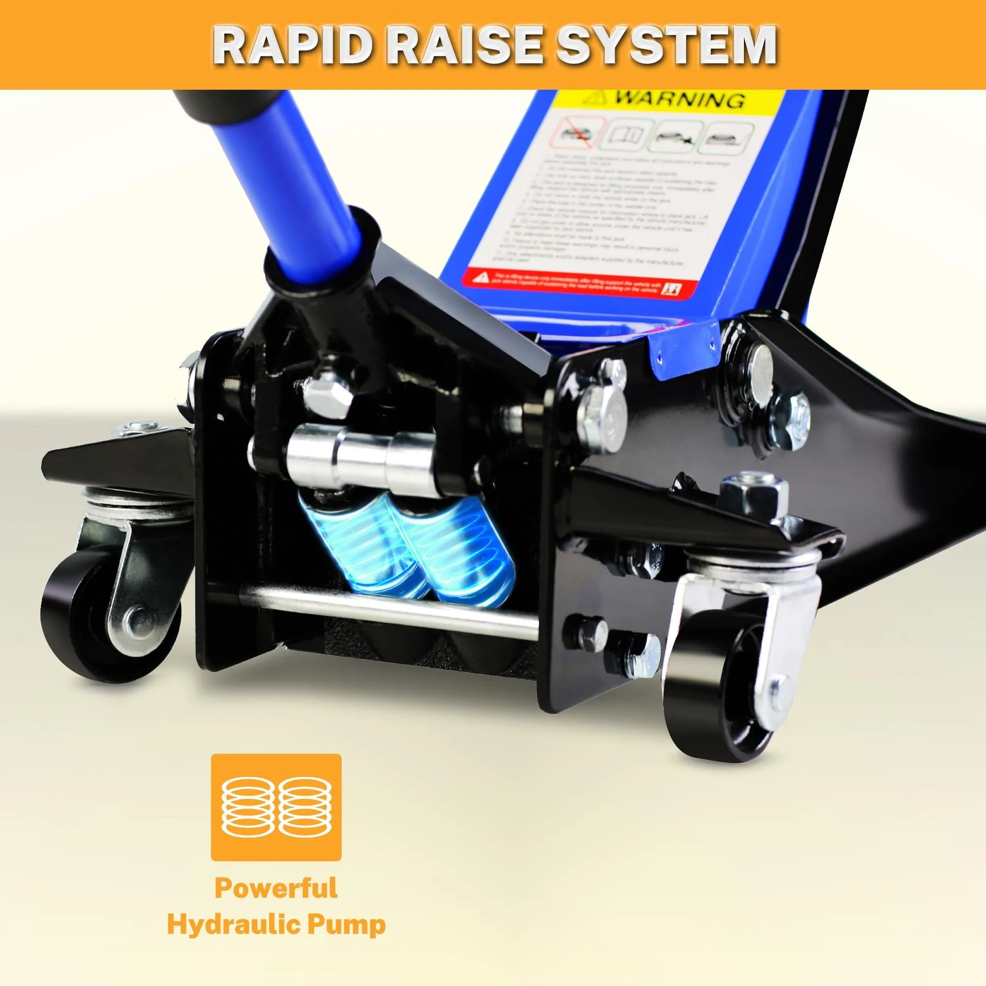 2026 4-Ton Floor Jack, Low Profile Car Jack, Heavy-Duty Trolley Jack Car Lift with Dual Pump Pistons, Lifting Range 4