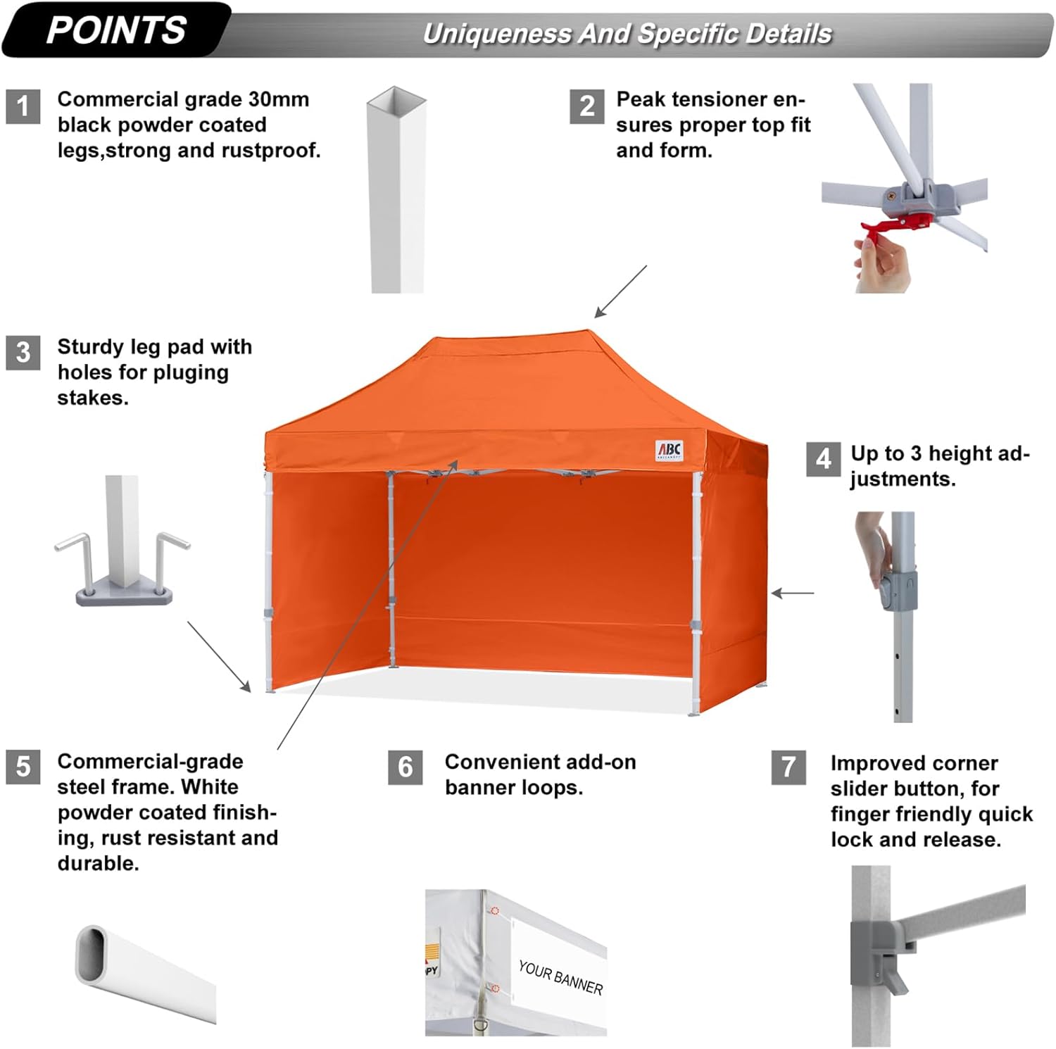 Easy Pop Up Canopy Tent 10×10 with Sidewalls
