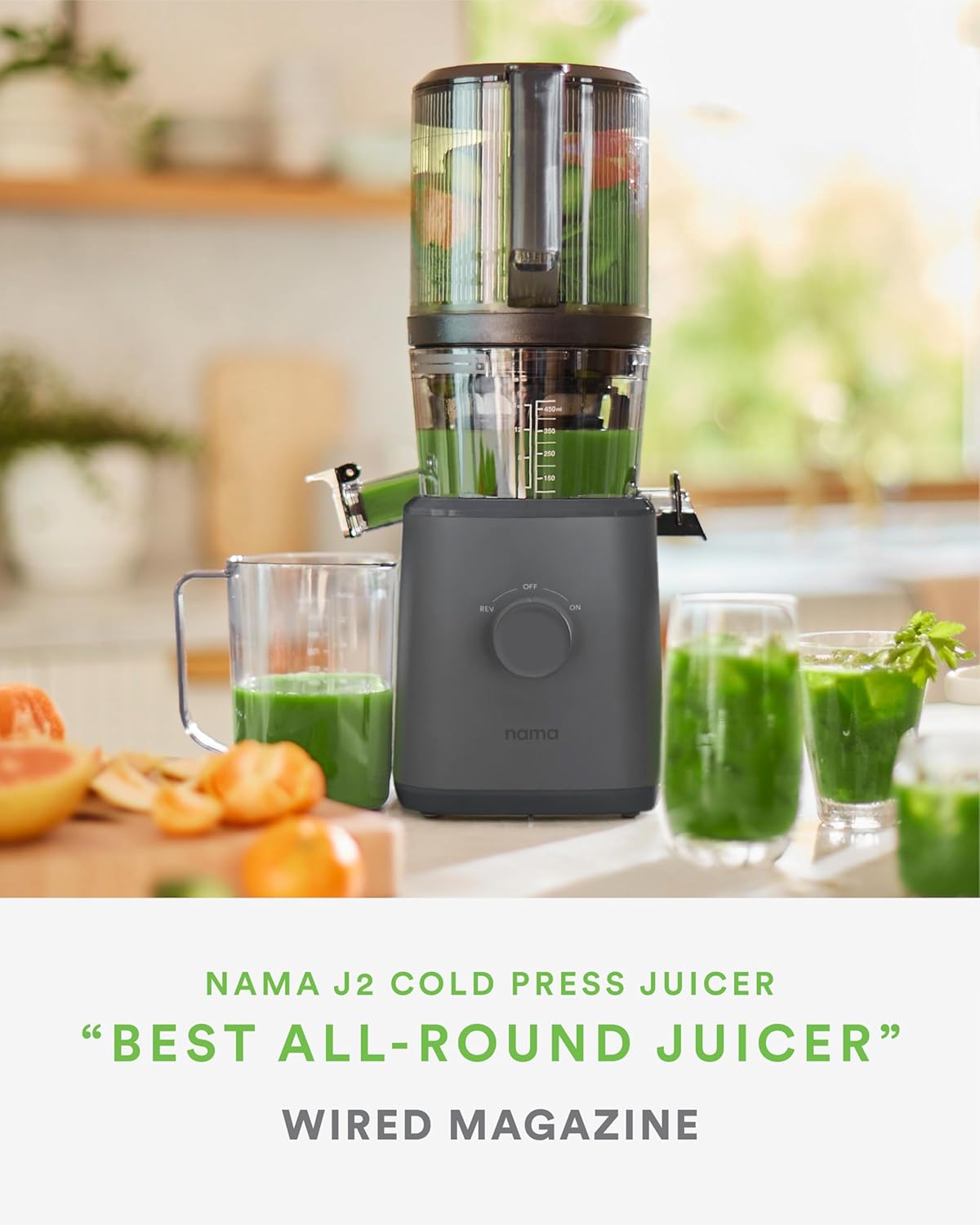 J2 Cold Press Juicer Hands-Free Masticating Juicer