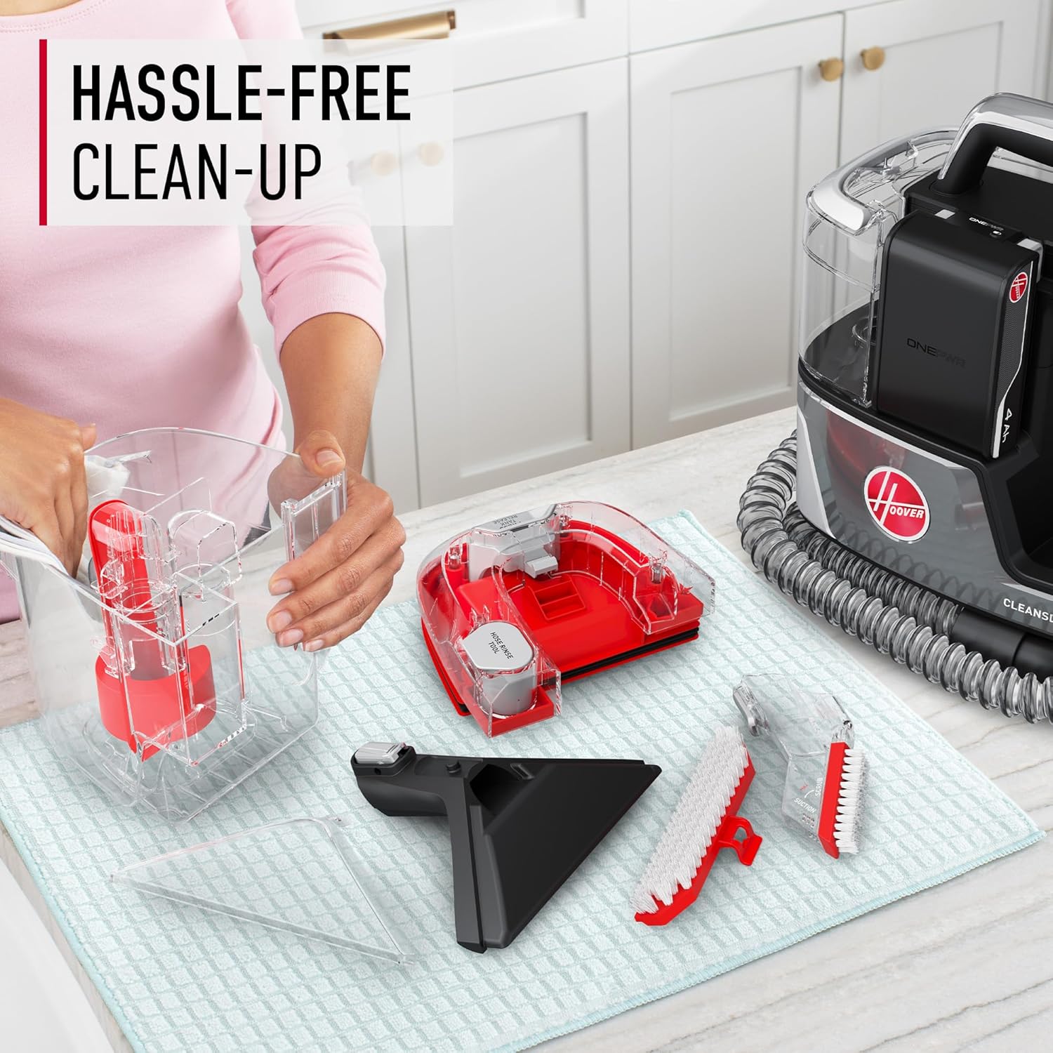 Hoover Cordless Portable Carpet and Upholstery Spot Cleaner, Stain Remover, Powerful Suction