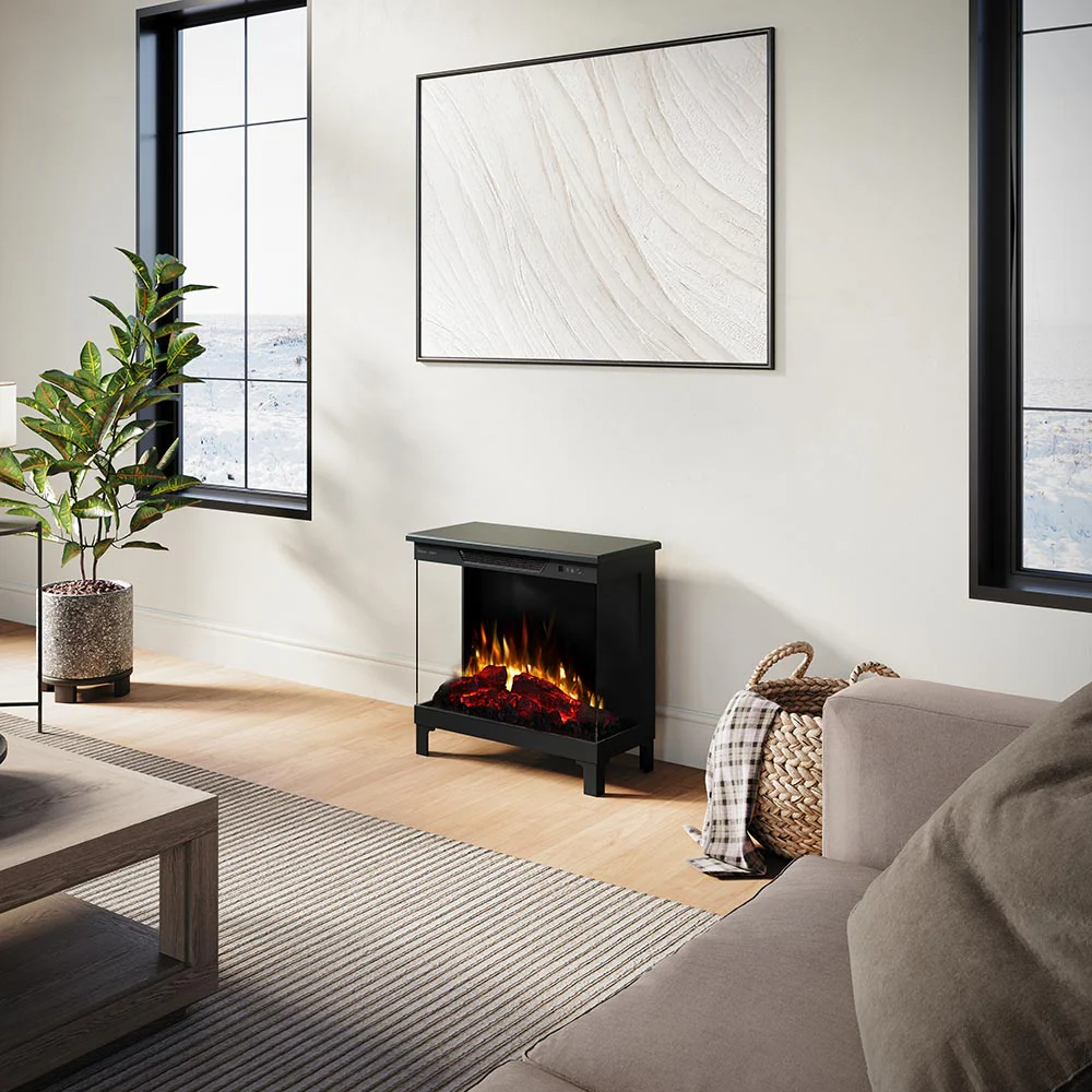 2026 Modern Ember Smart 3-Sided Black Electric Fireplace Stove Heater